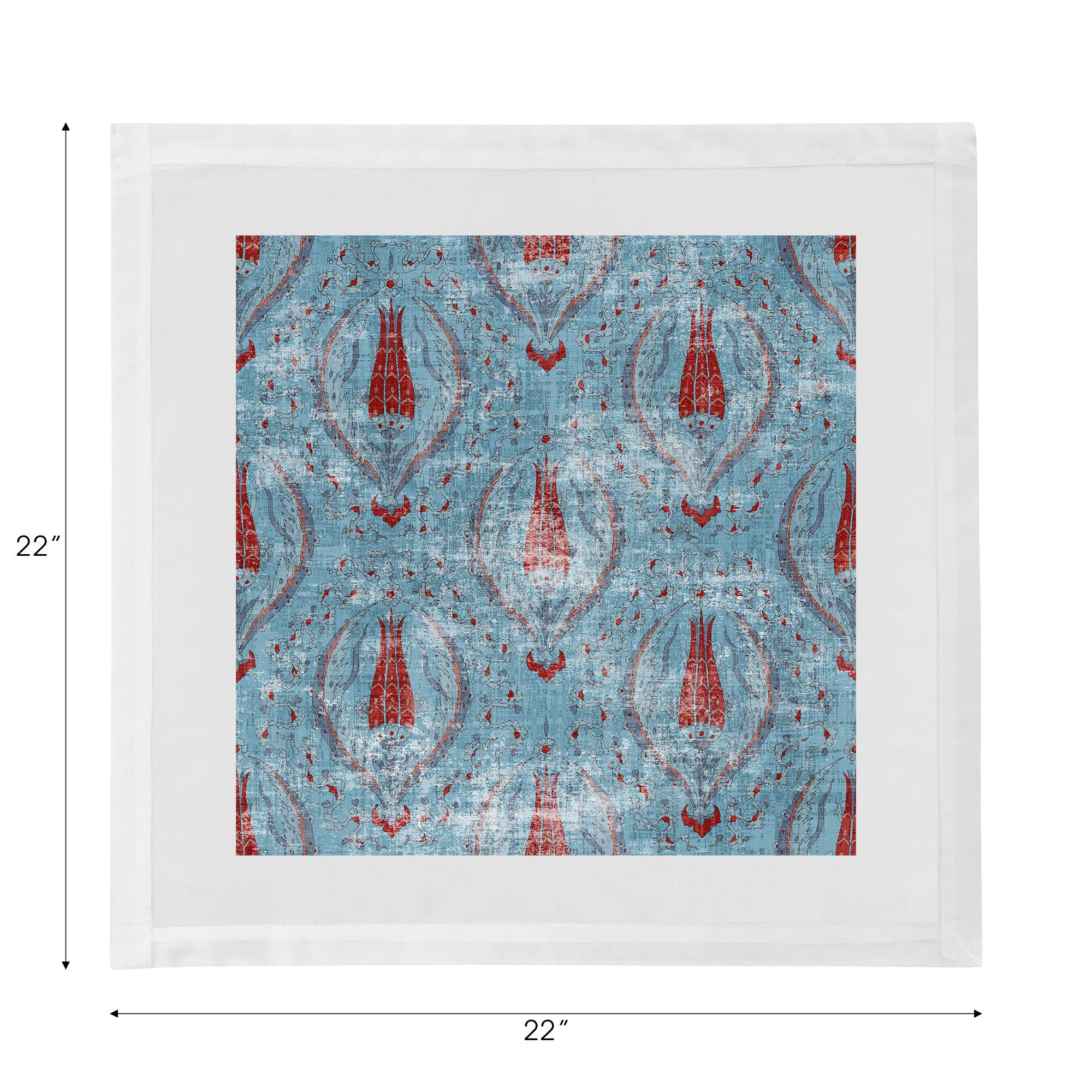 Byzantine Jewel Blue Cotton Sateen Dinner Napkins - nicolettemayer.com