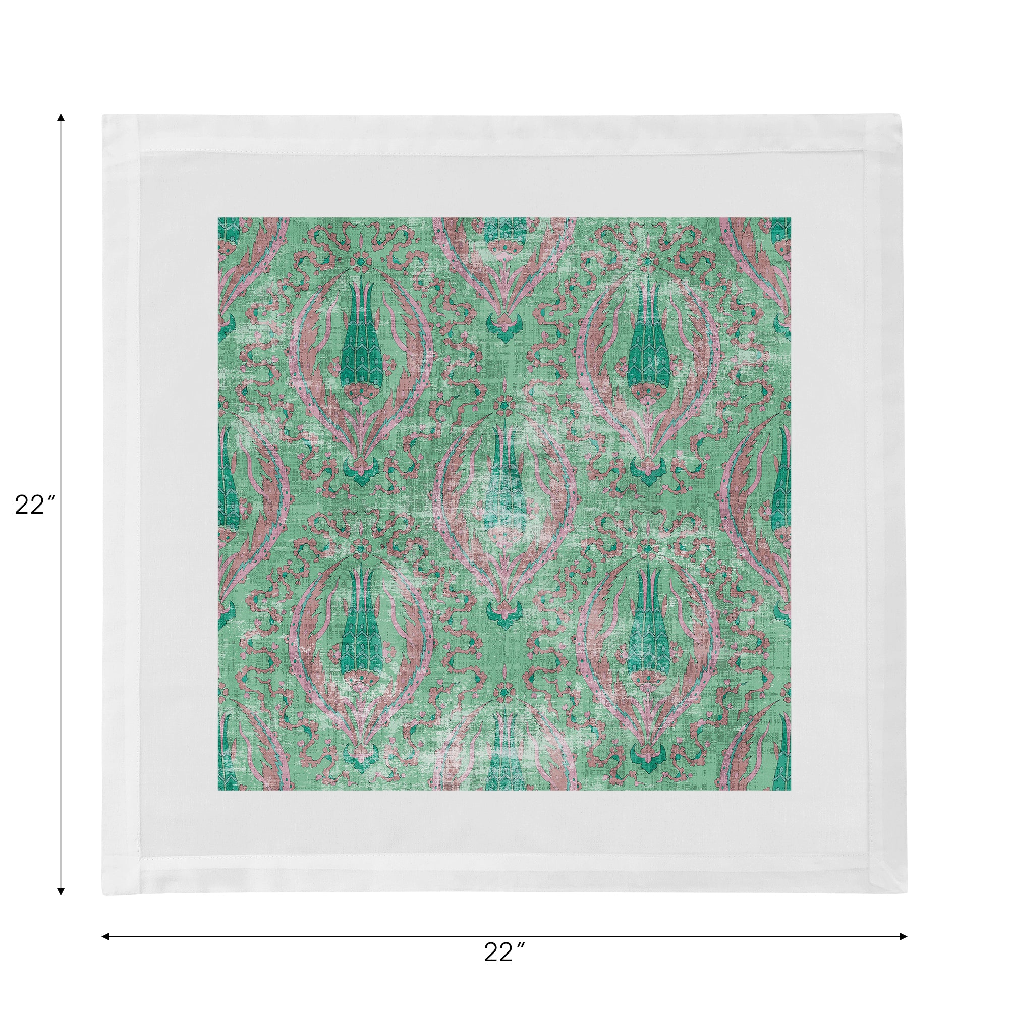Byzantine Jewel Green Cotton Sateen Dinner Napkins - nicolettemayer.com