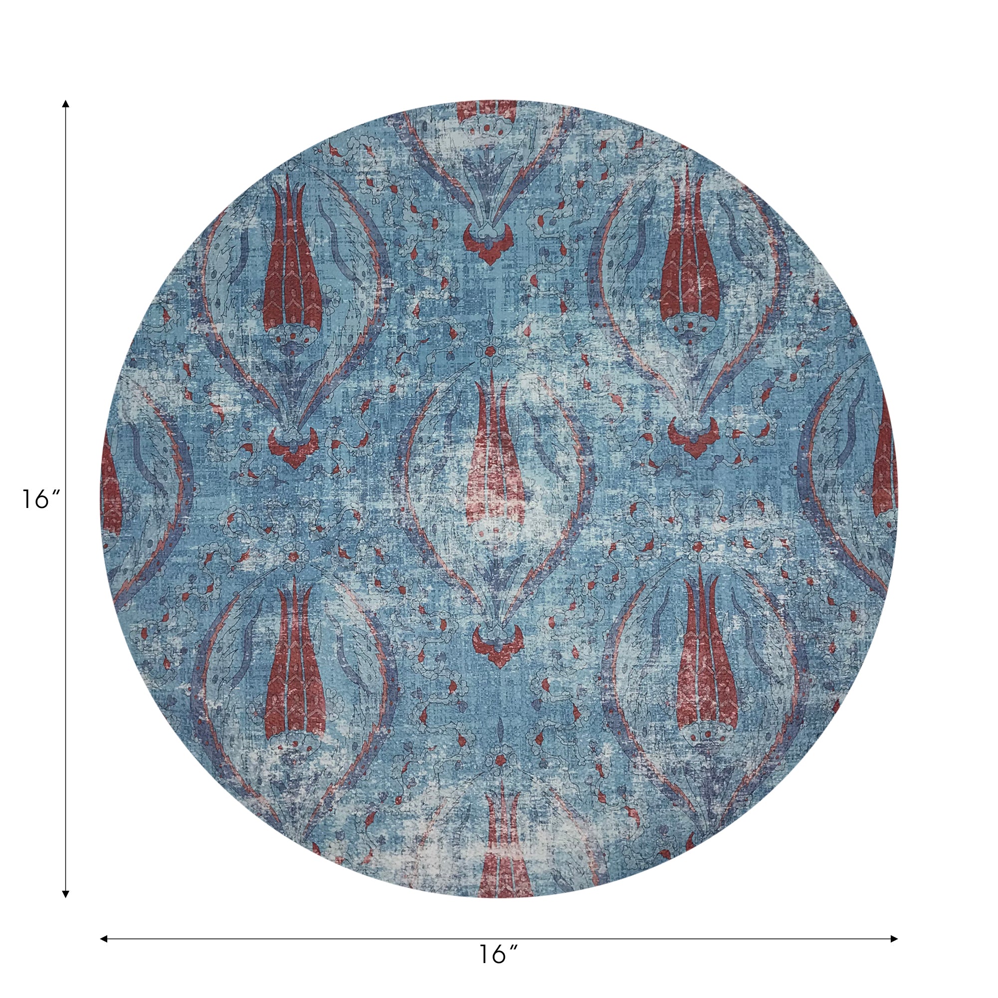 Byzantine Jewel Blue 16" Round Pebble Placemats, Set of 4 - nicolettemayer.com