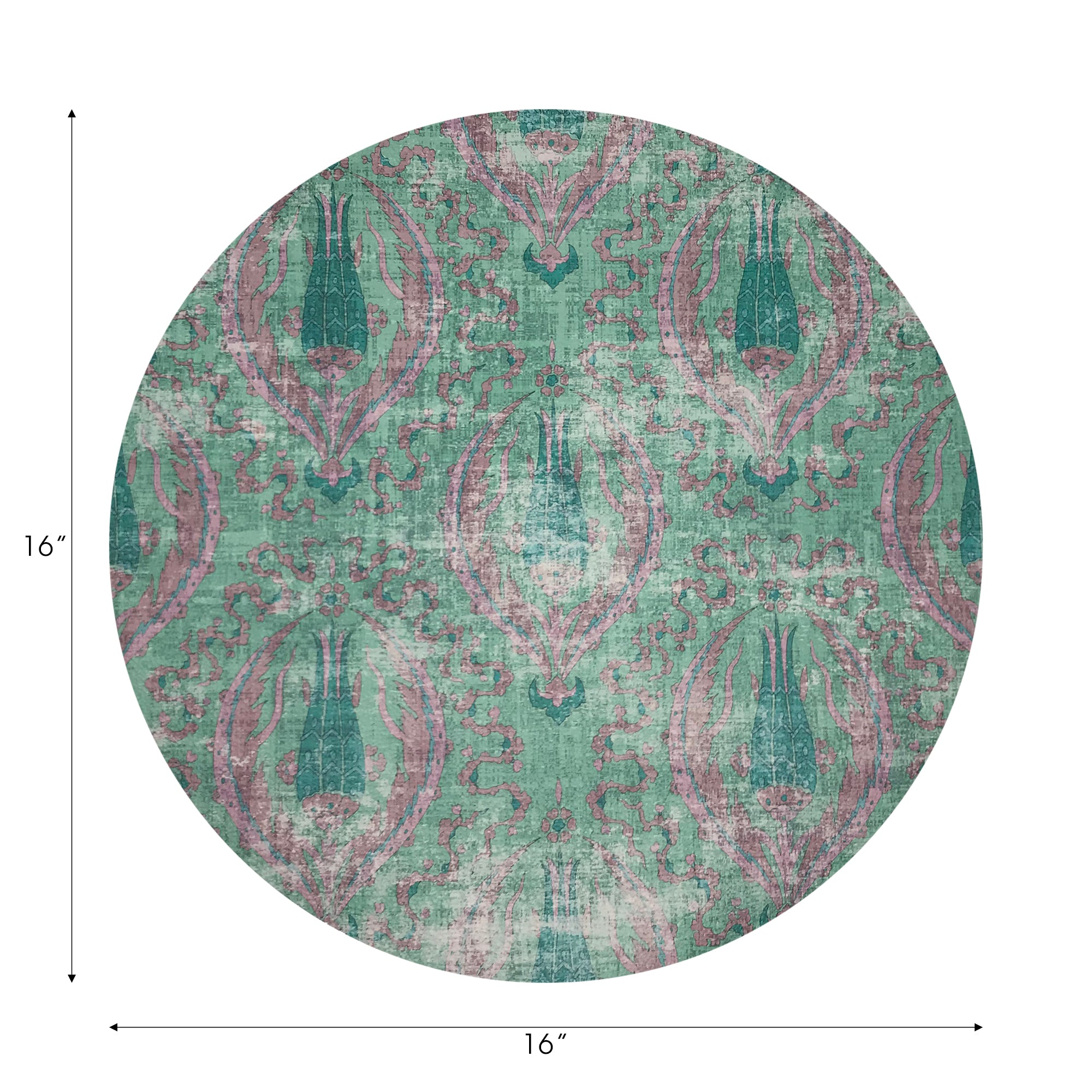 Byzantine Jewel Green 16" Round Pebble Placemats, Set of 4 - nicolettemayer.com