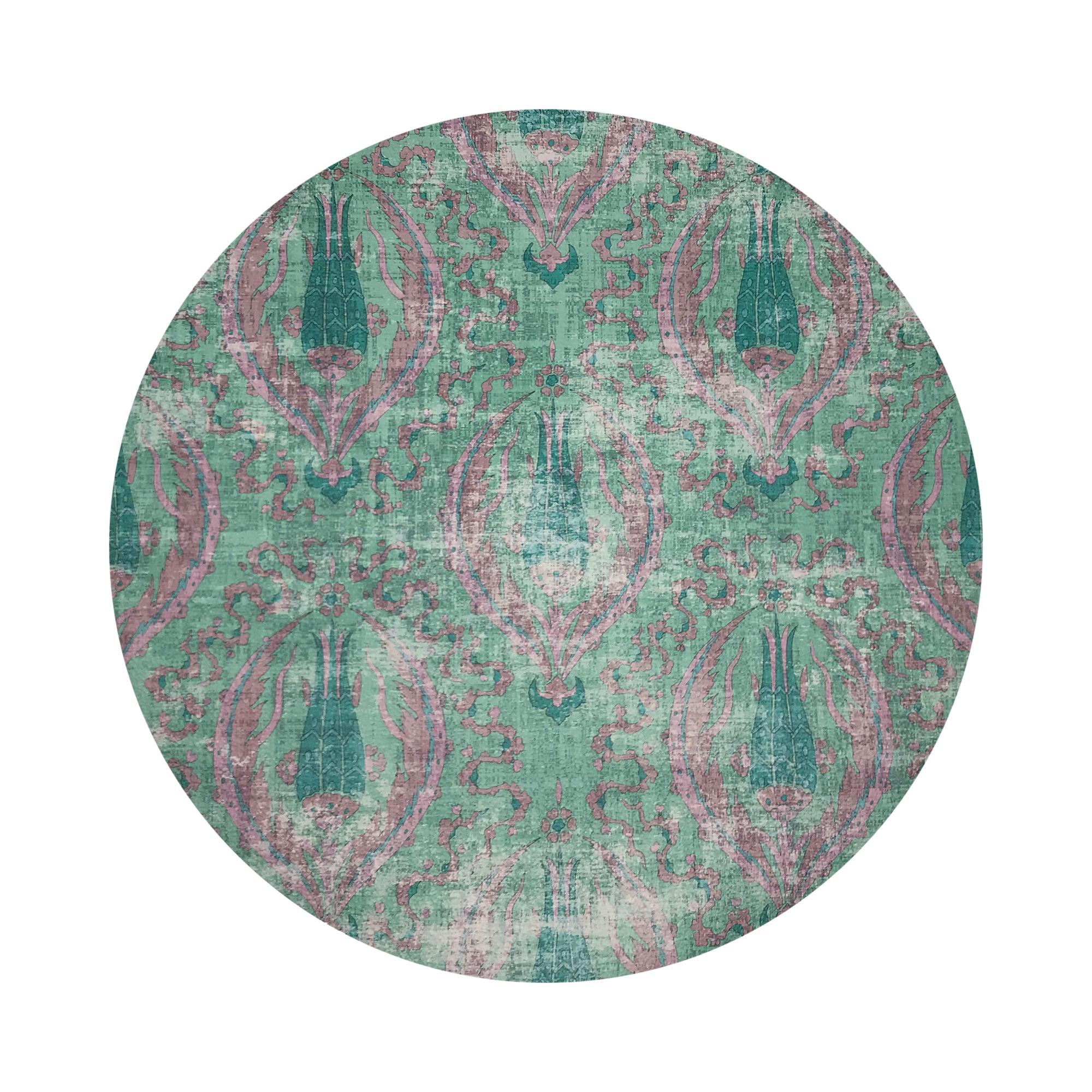 Byzantine Jewel Green 16" Round Pebble Placemats, Set of 4 - nicolettemayer.com