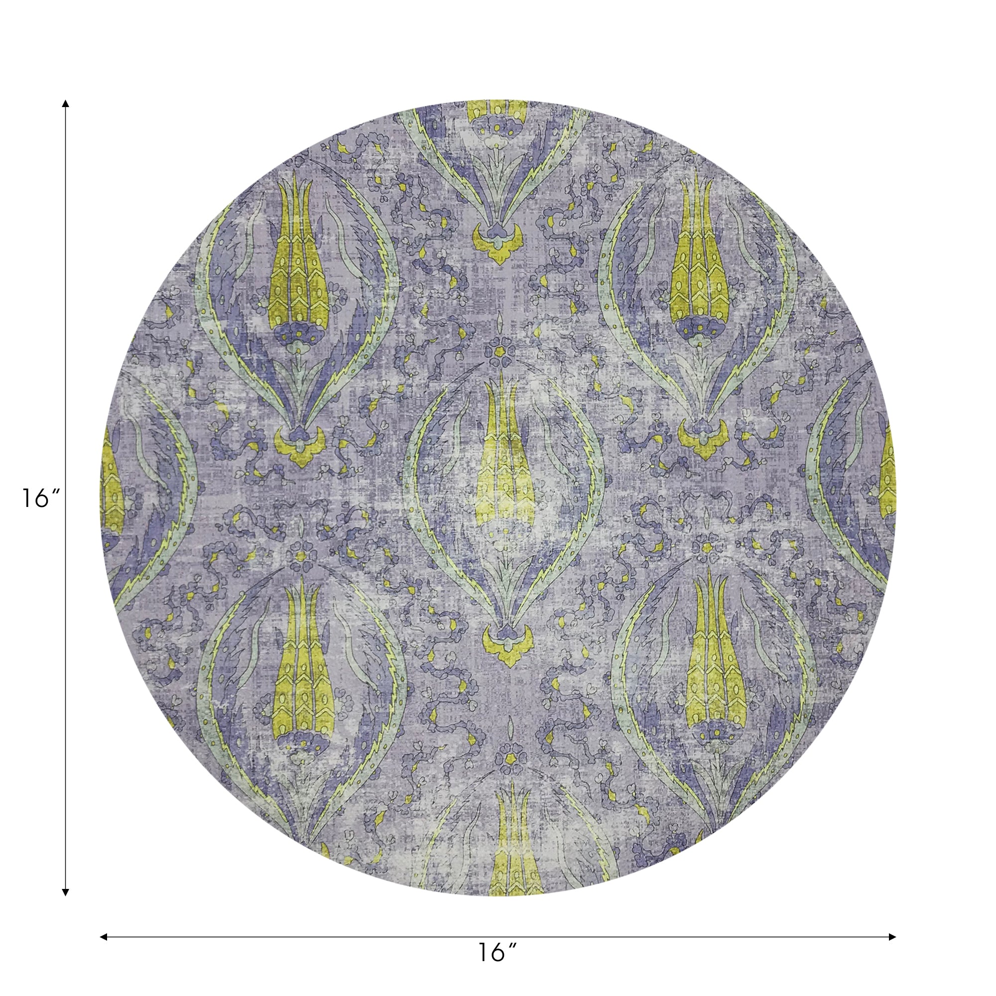 Byzantine Jewel Lilac 16" Round Pebble Placemats, Set of 4 - nicolettemayer.com