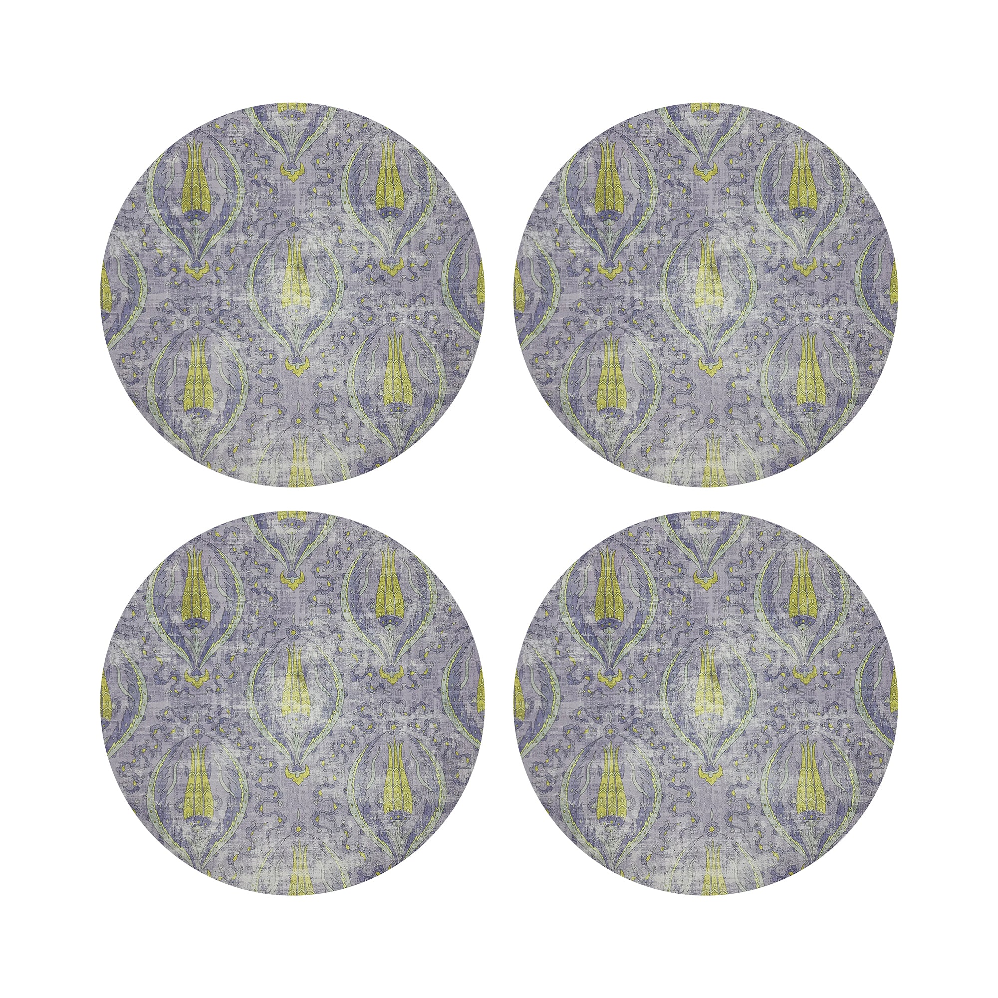 Byzantine Jewel Lilac 16" Round Pebble Placemats, Set of 4 - nicolettemayer.com
