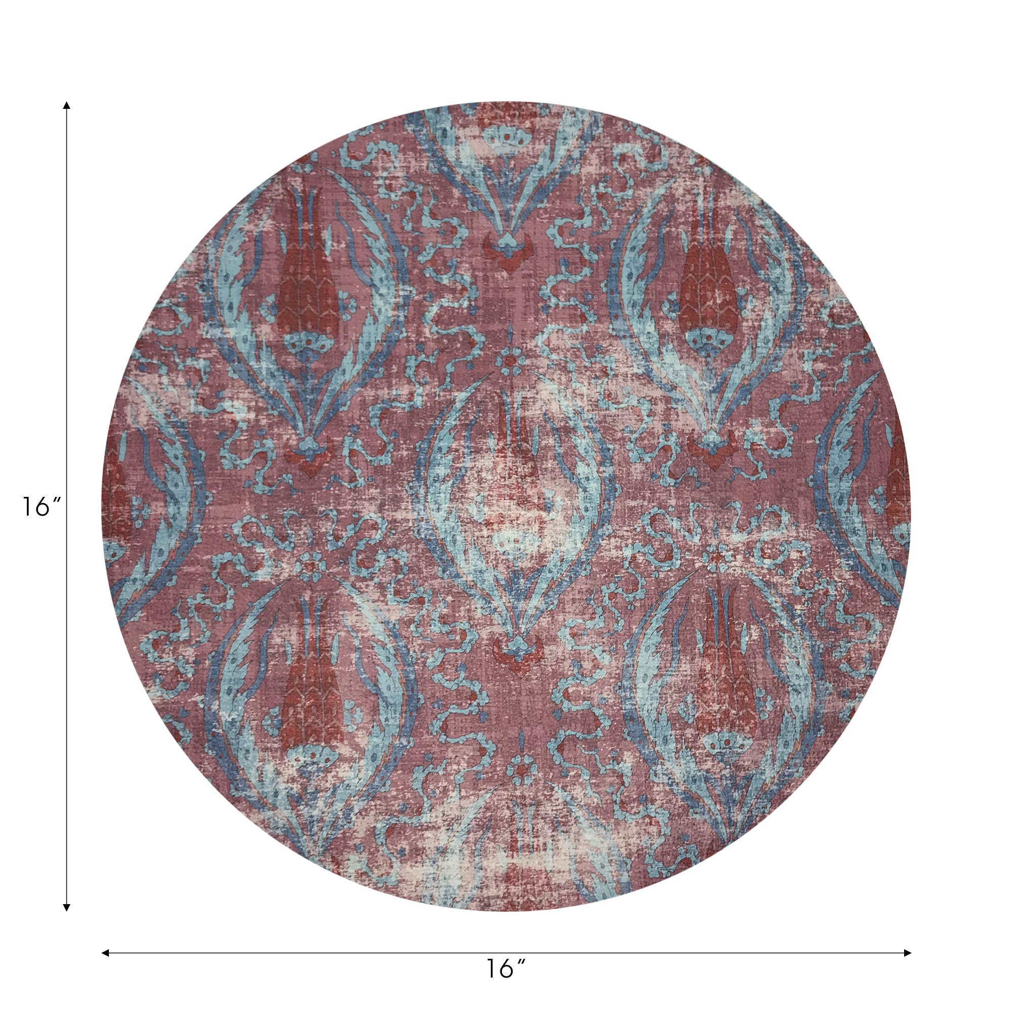 Byzantine Jewel Red 16" Round Pebble Placemats, Set of 4 - nicolettemayer.com