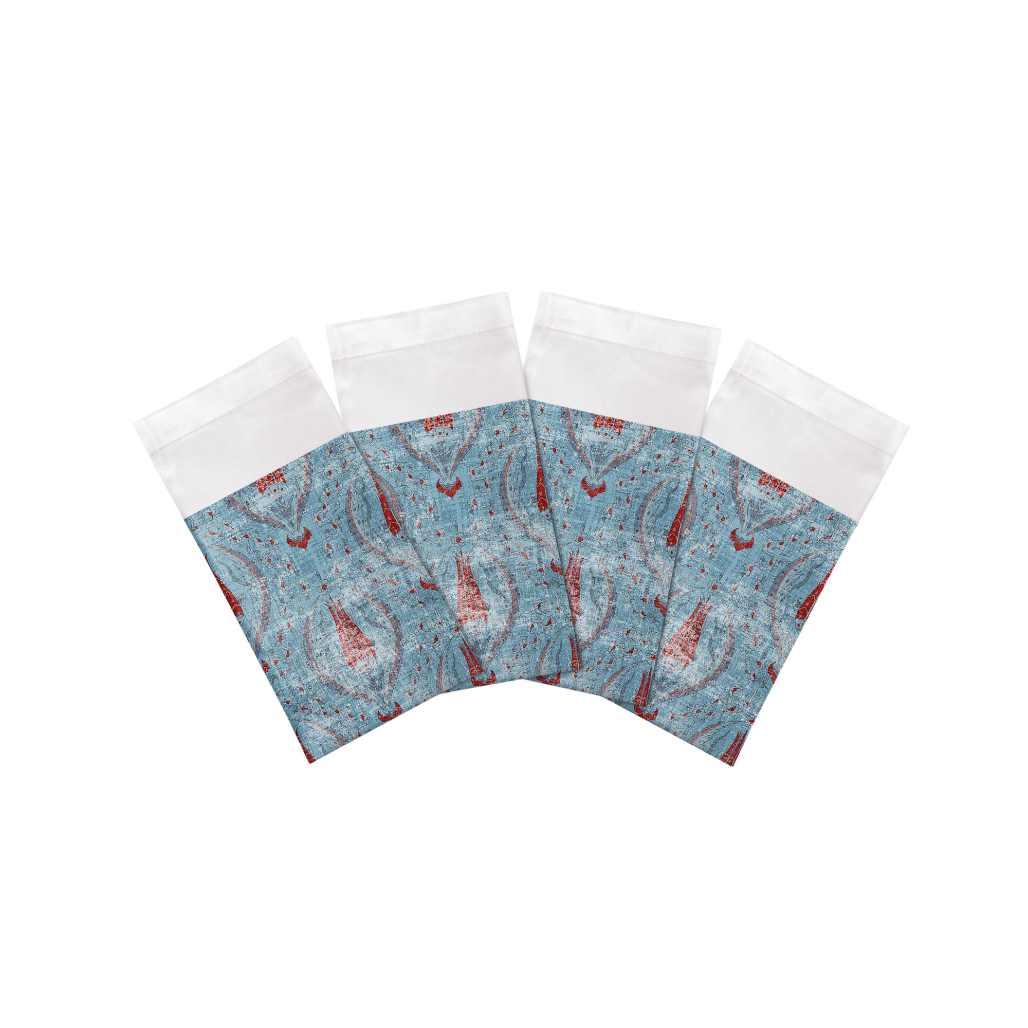 Byzantine Jewel Blue Cotton Sateen Dinner Napkins