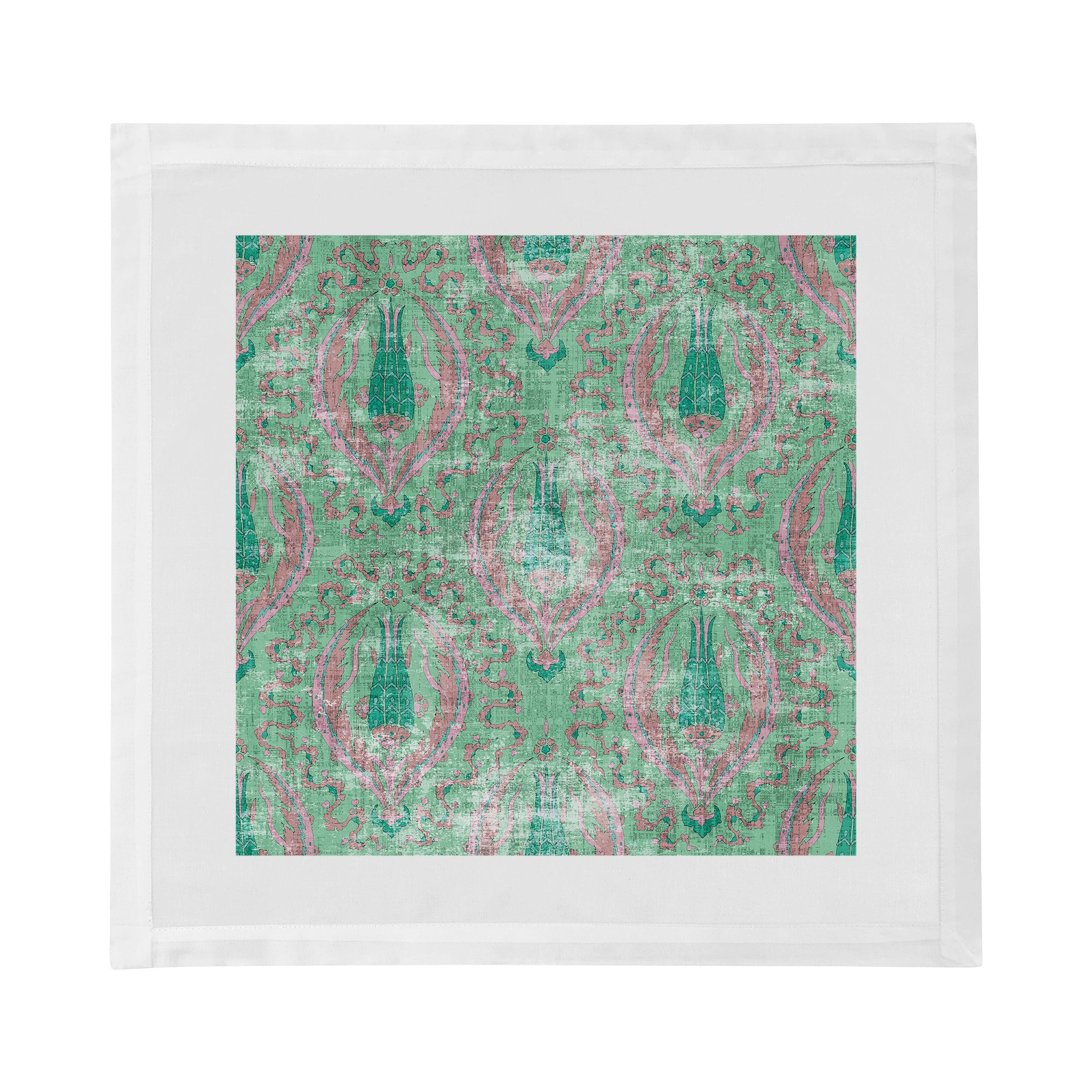 Byzantine Jewel Green Cotton Sateen Dinner Napkins - nicolettemayer.com