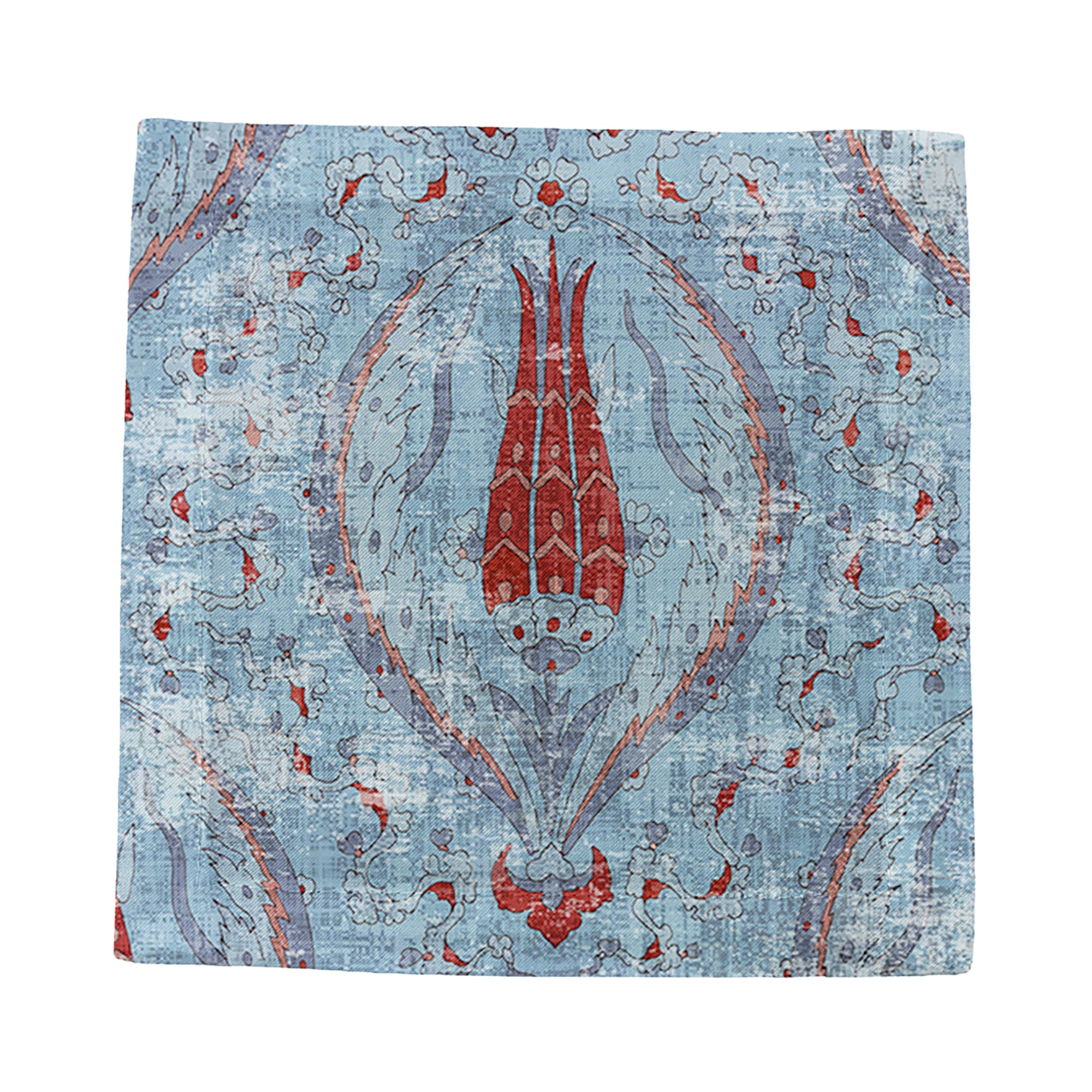 Byzantine Jewel Blue Cotton Sateen Cocktail Napkins