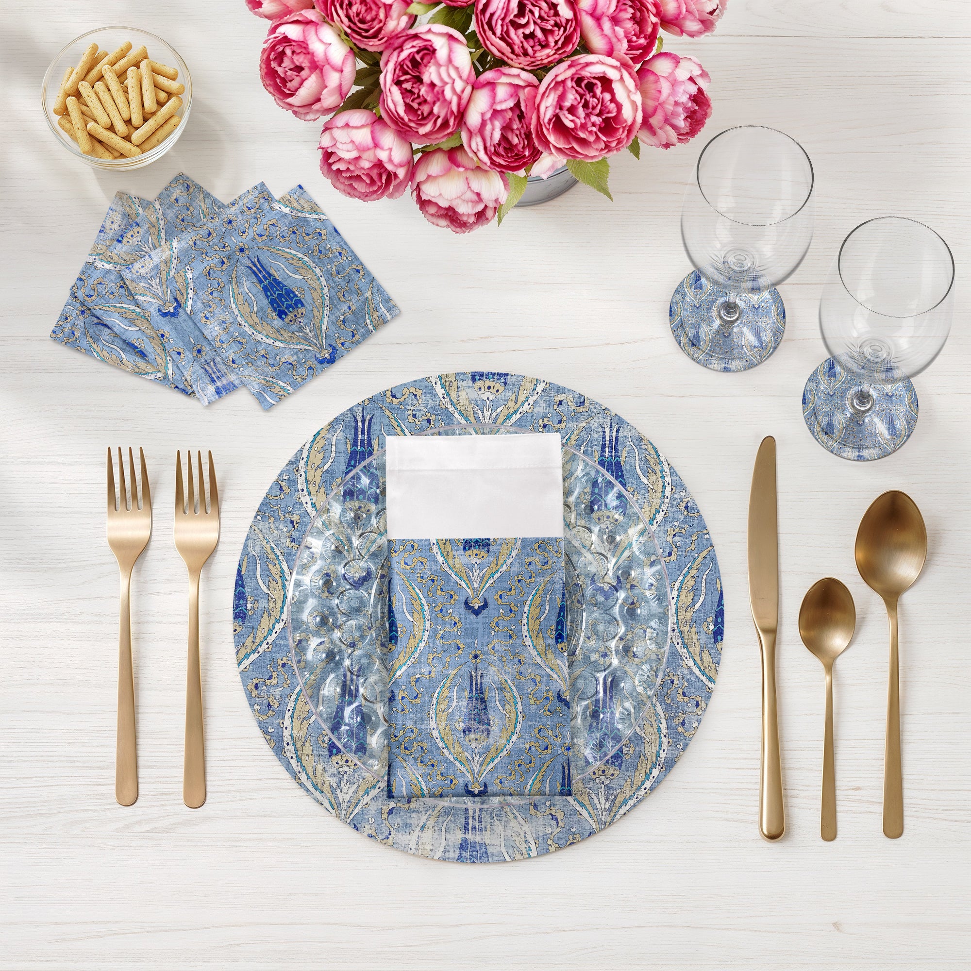 Sets de table ronds en galets Byzantine Jewel de 40 cm