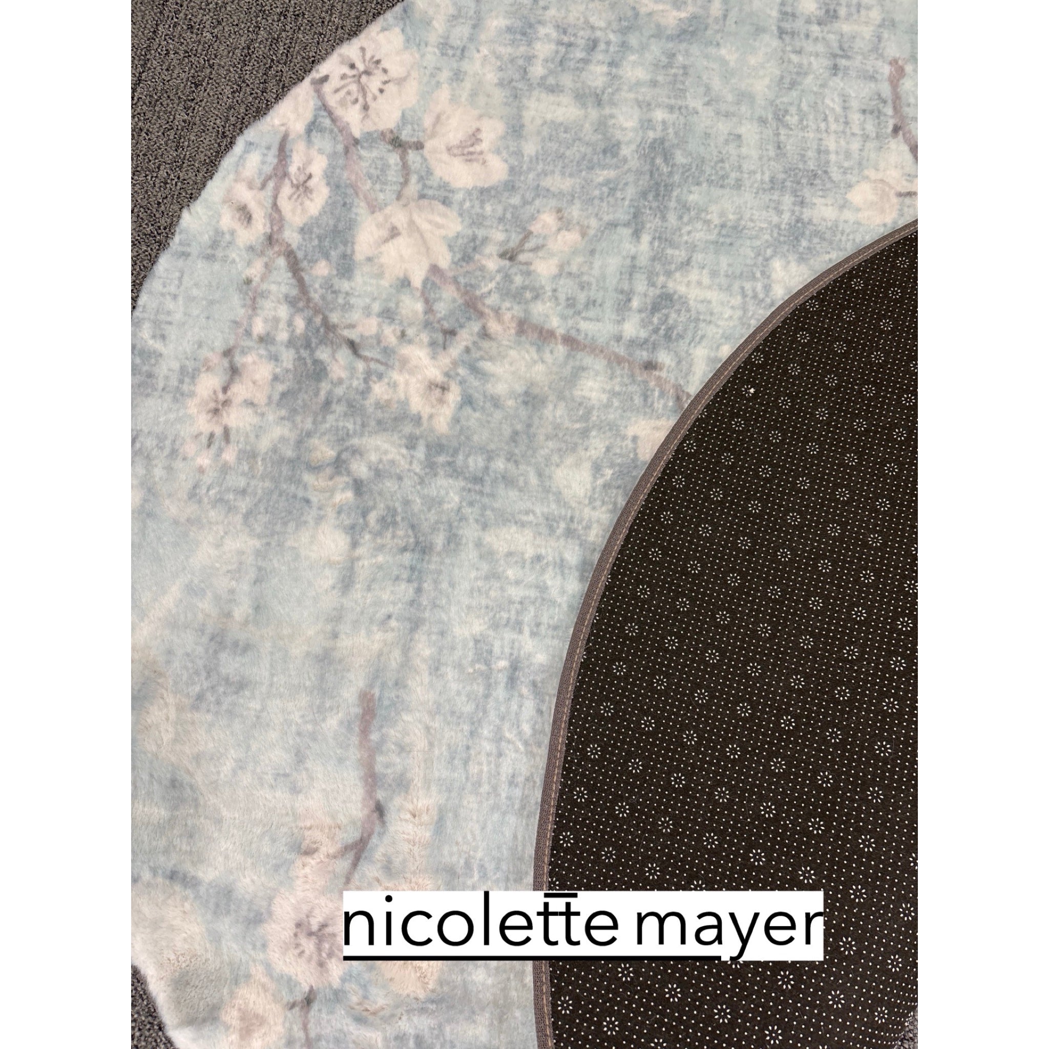Blossom Fantasia Sky Round Cloud Washable Rug