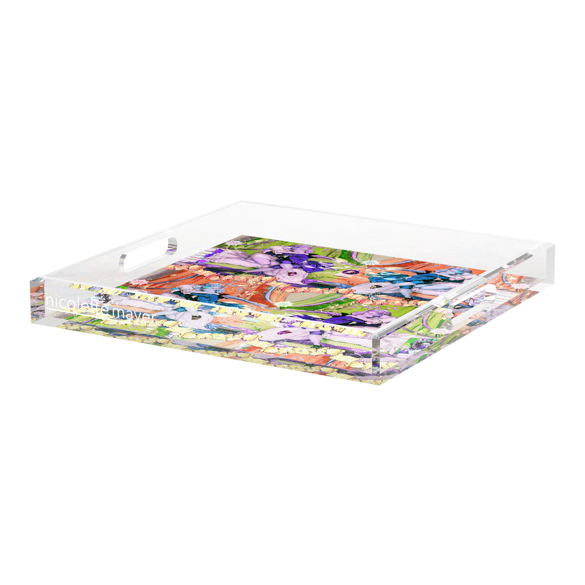 Casanova Chartreuse Acrylic Decorative Tray, 18 x 18 in. by Nicolette Mayer