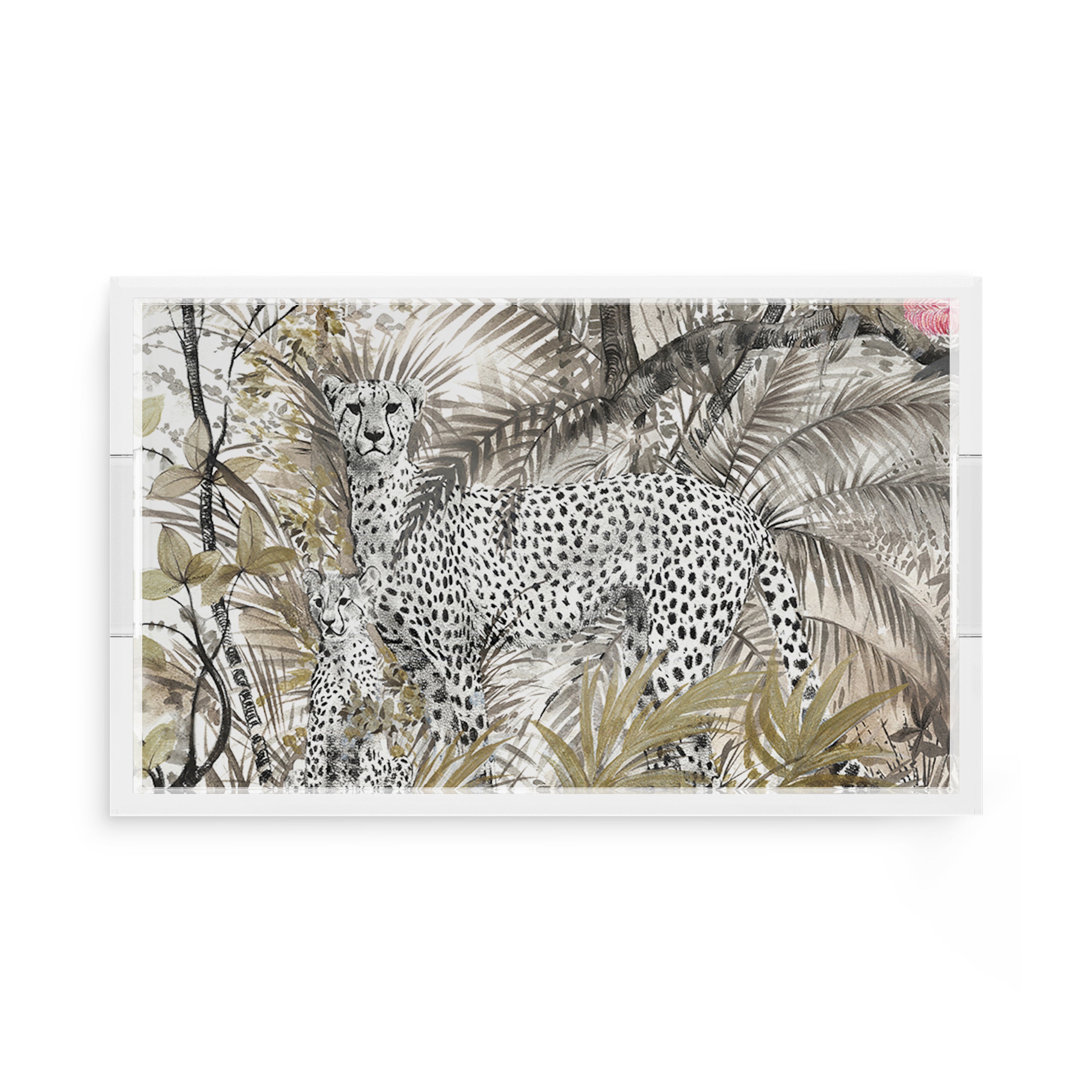 Arcadia Cheetah 17X10.5 Acrylic Tray - nicolettemayer.com