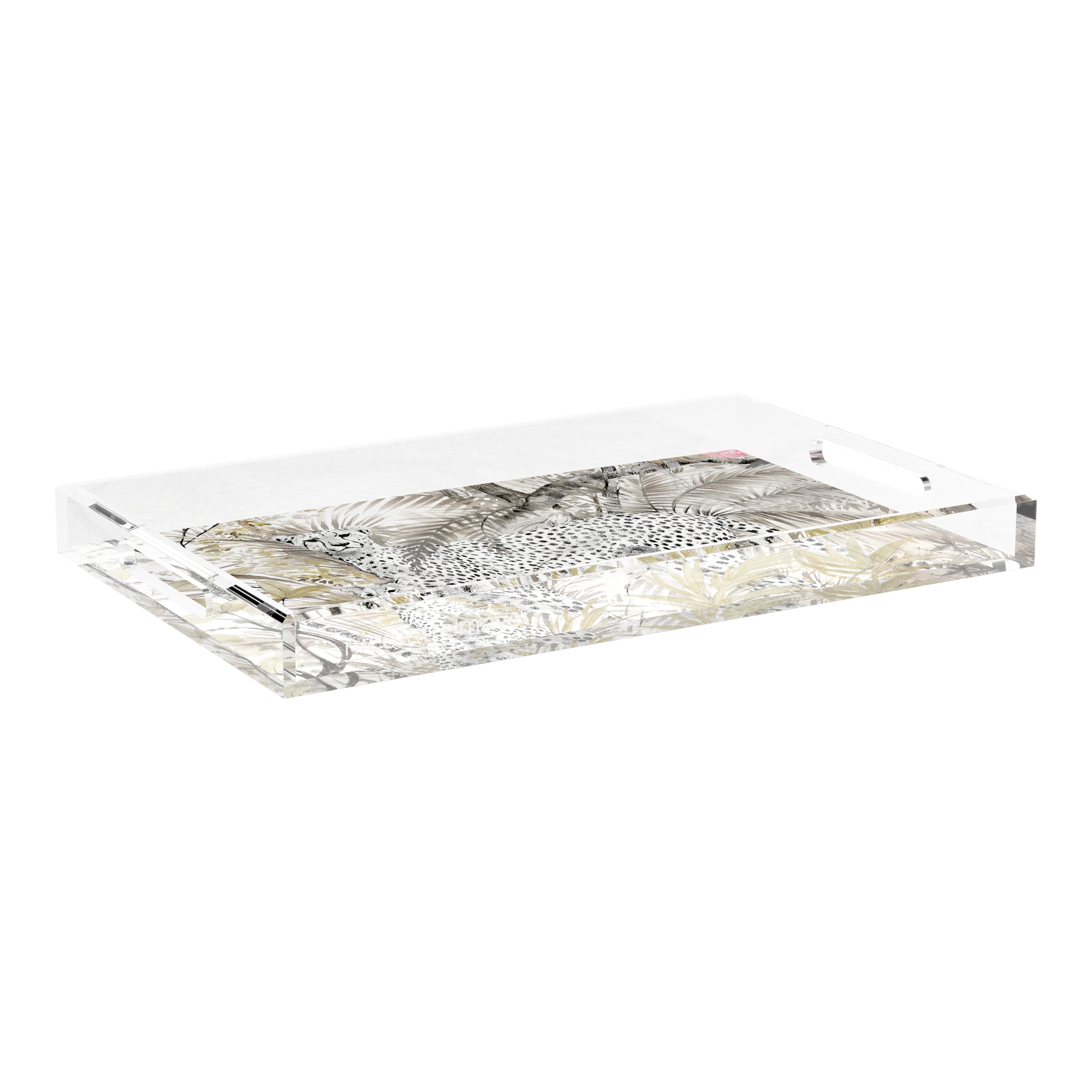 Arcadia Cheetah 22.5X14.5 Acrylic Tray - nicolettemayer.com
