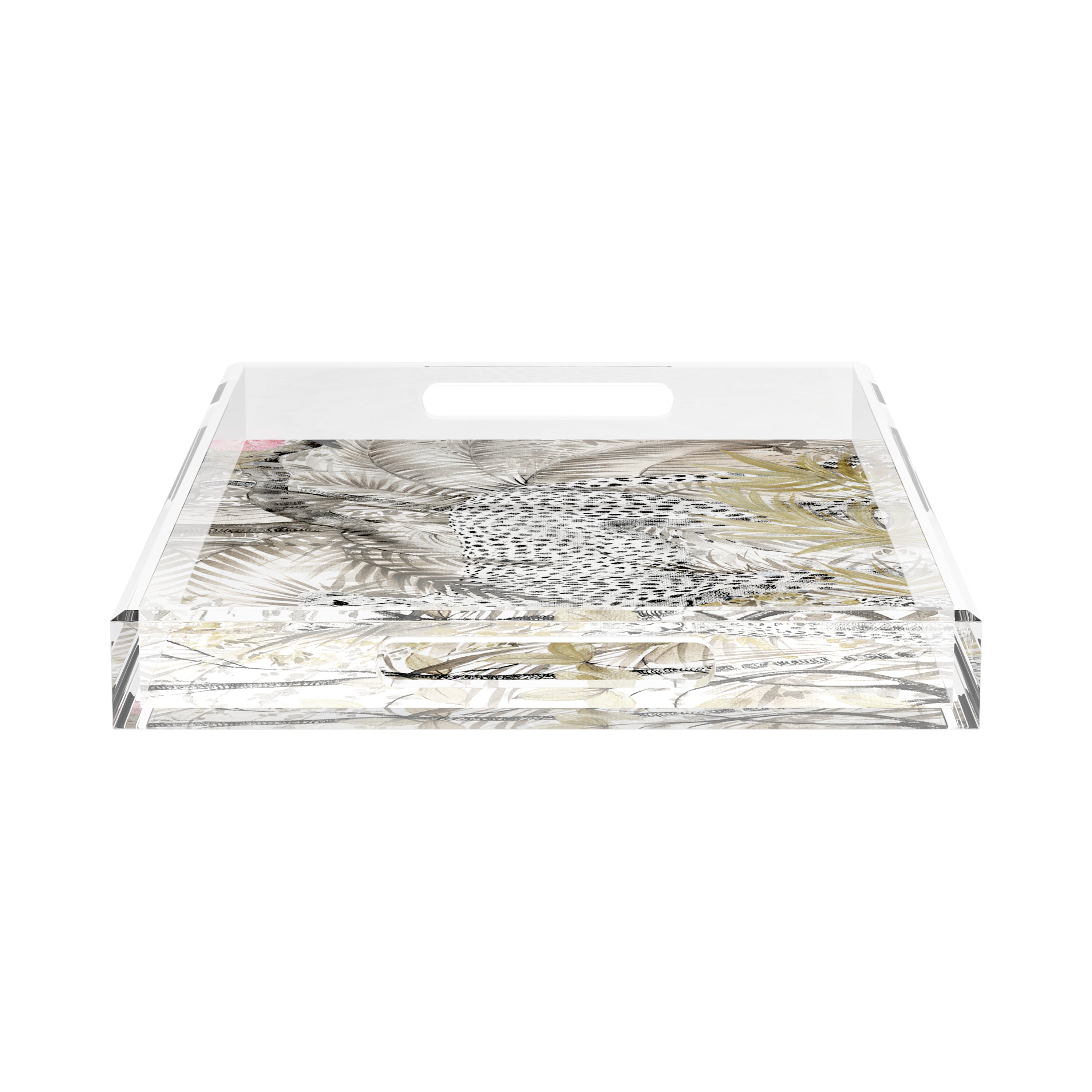 Arcadia Cheetah 22.5X14.5 Acrylic Tray - nicolettemayer.com
