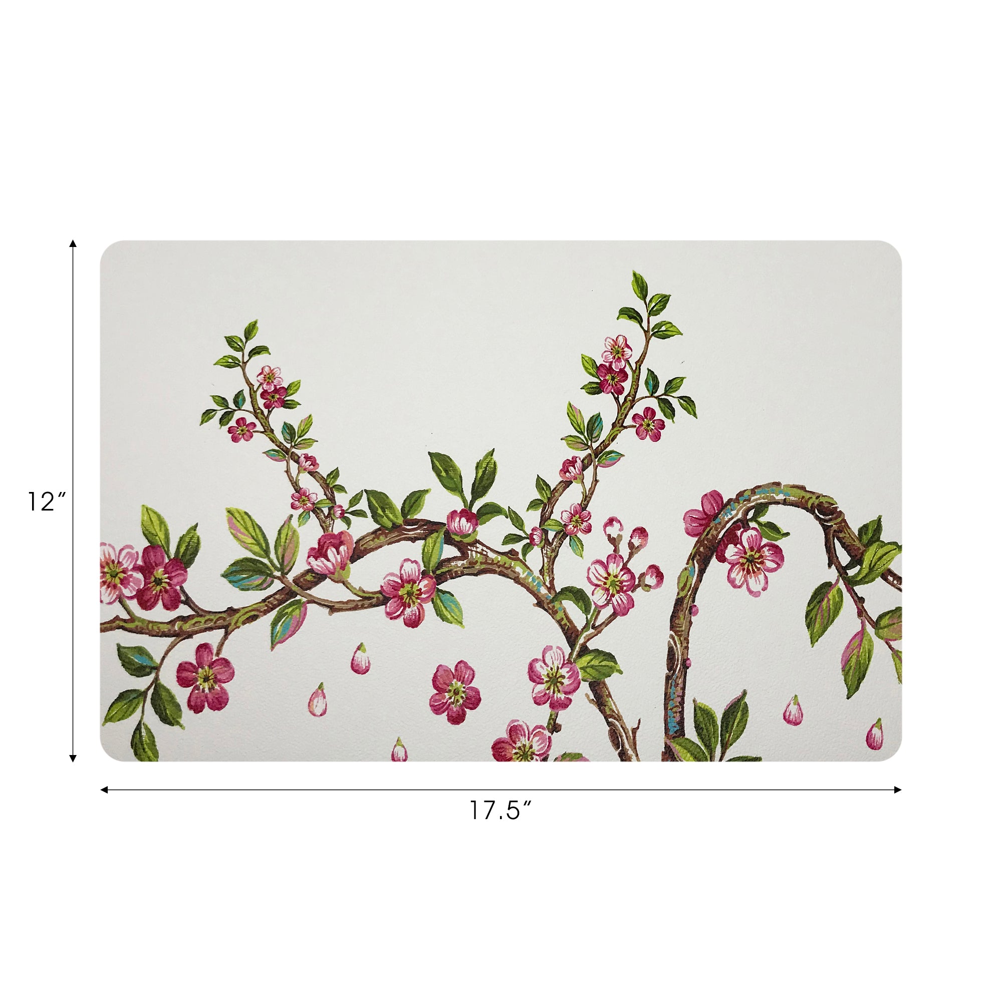 Kirschblüten-Tischsets, rechteckig, 44,5 x 30,5 cm, Kieselsteinmuster