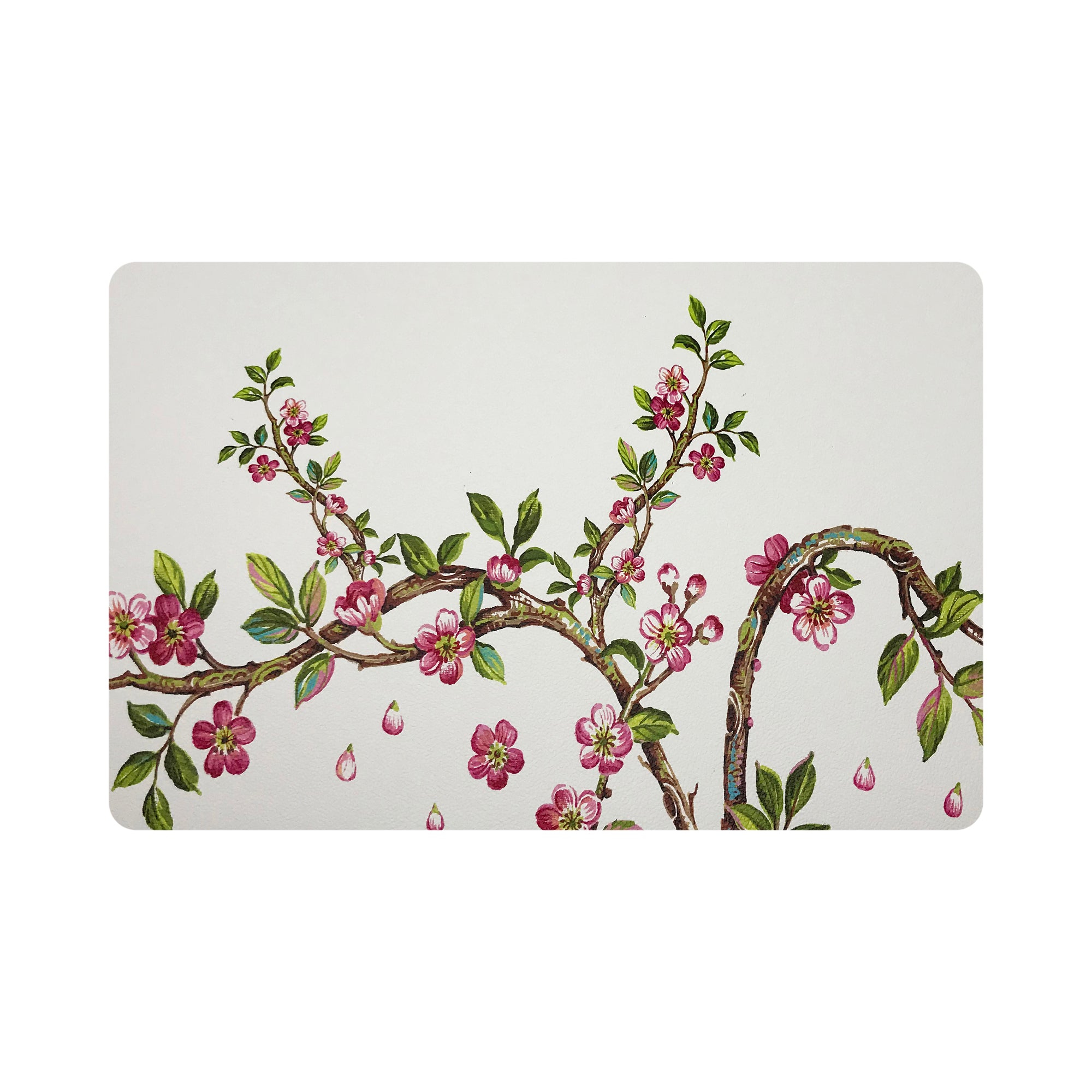 Cherry Blossom Pink 17.5" Rectangle Pebble Placemat, Set Of 4 - nicolettemayer.com