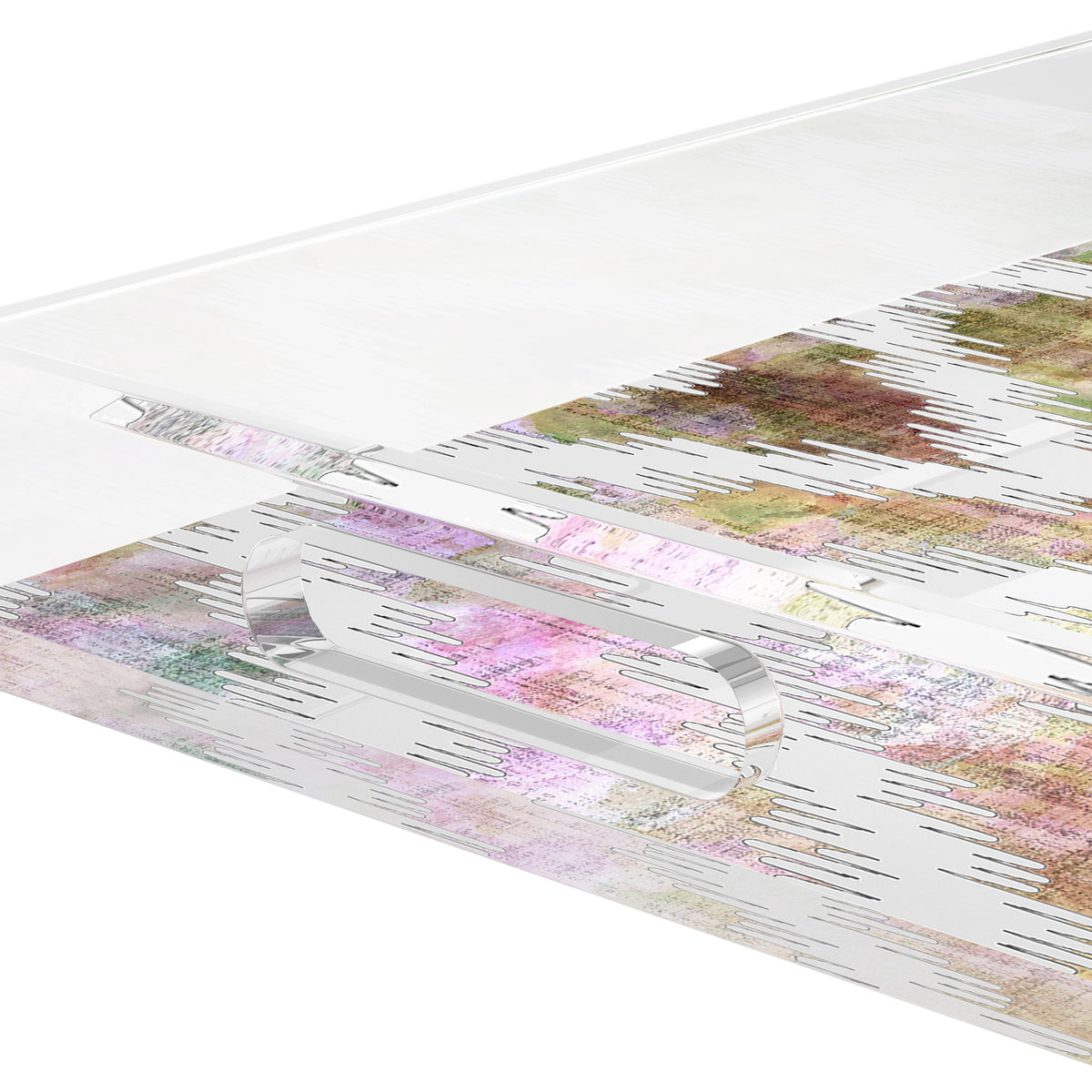 Chevron Richesse Acrylic Decorative Tray, 12.5 x 7.75 in. by Nicolette Mayer