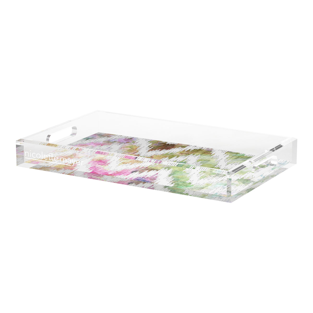 Chevron Richesse Acrylic Decorative Tray, 22.5 x 14.5 in. by Nicolette Mayer