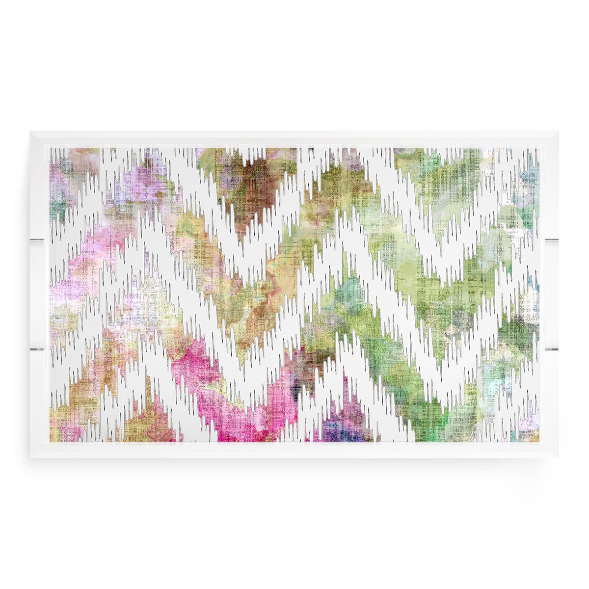 Chevron Richesse Acrylic Decorative Tray, 22.5 x 14.5 in. by Nicolette Mayer