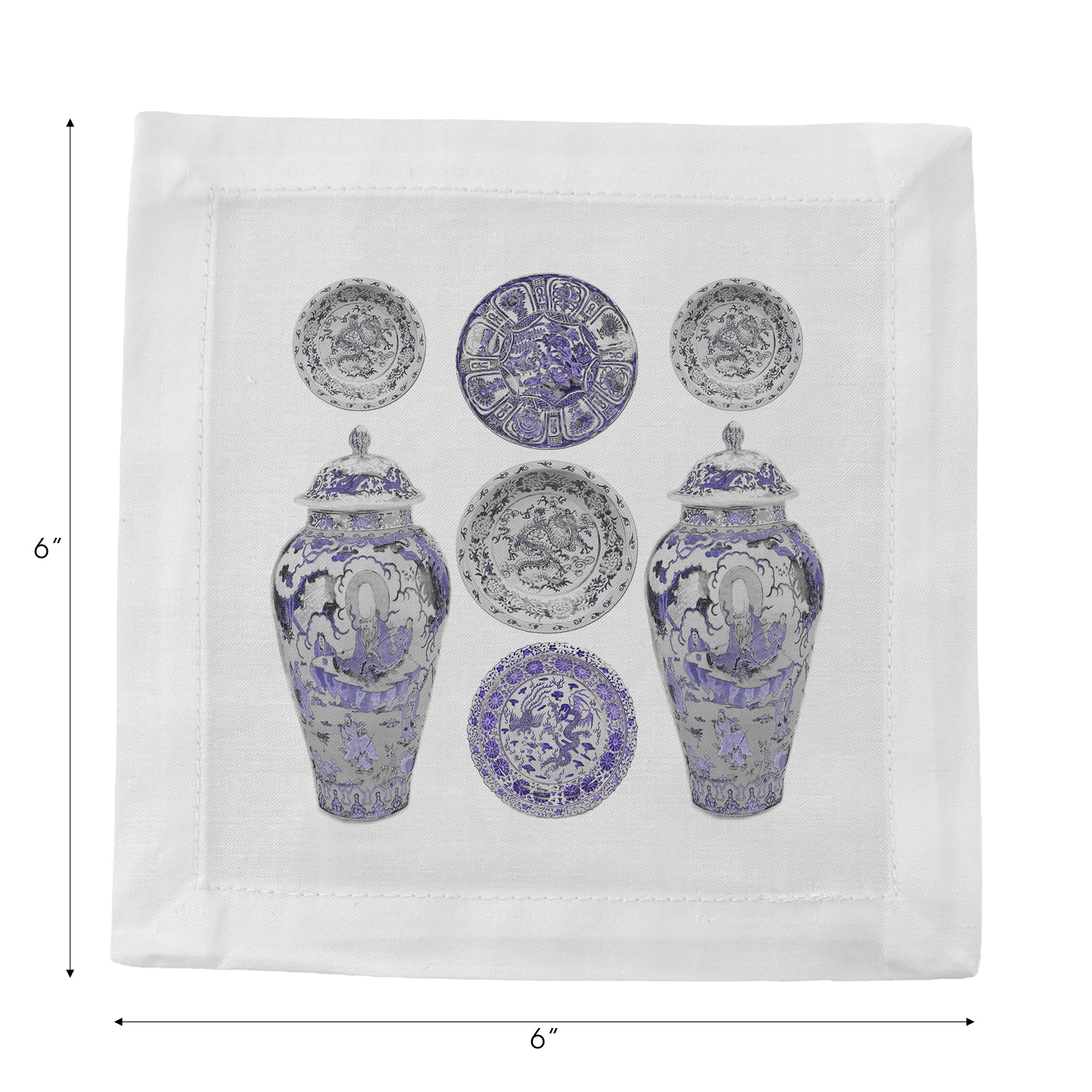 Chinois Lavender 6" Cocktail Napkins- nicolettemayer.com