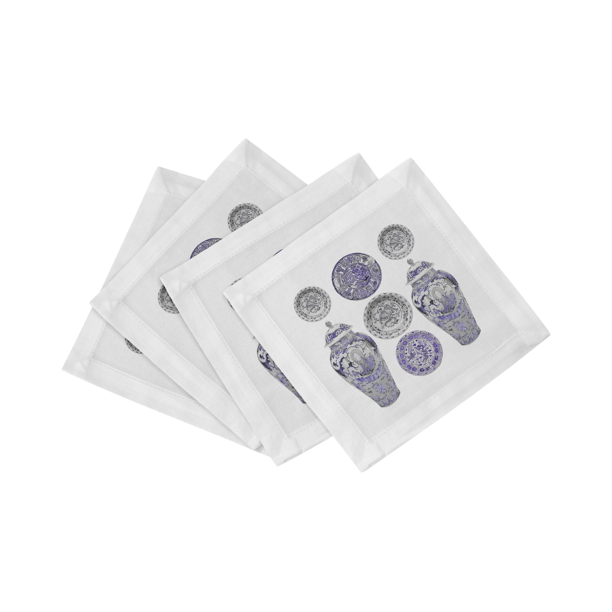 Chinois Lavender 6" Cocktail Napkins- nicolettemayer.com