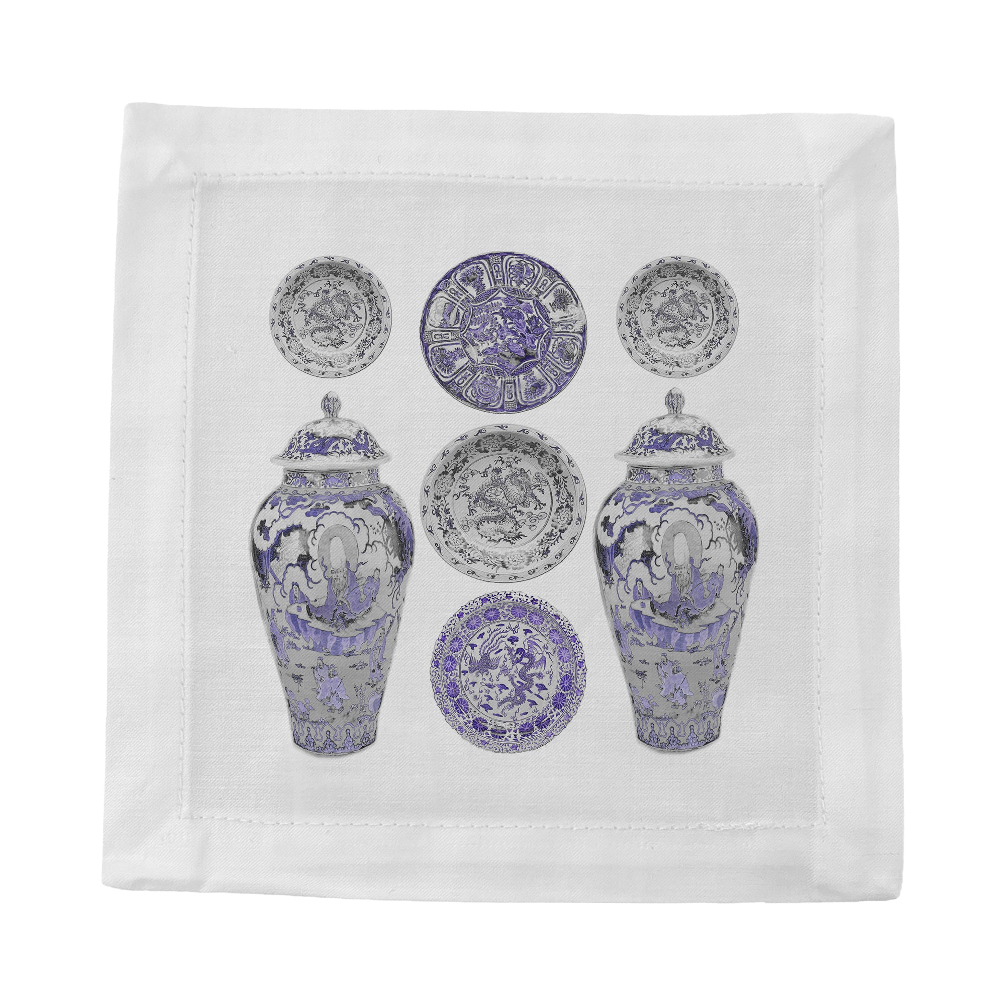 Chinois Lavender 6" Cocktail Napkins- nicolettemayer.com