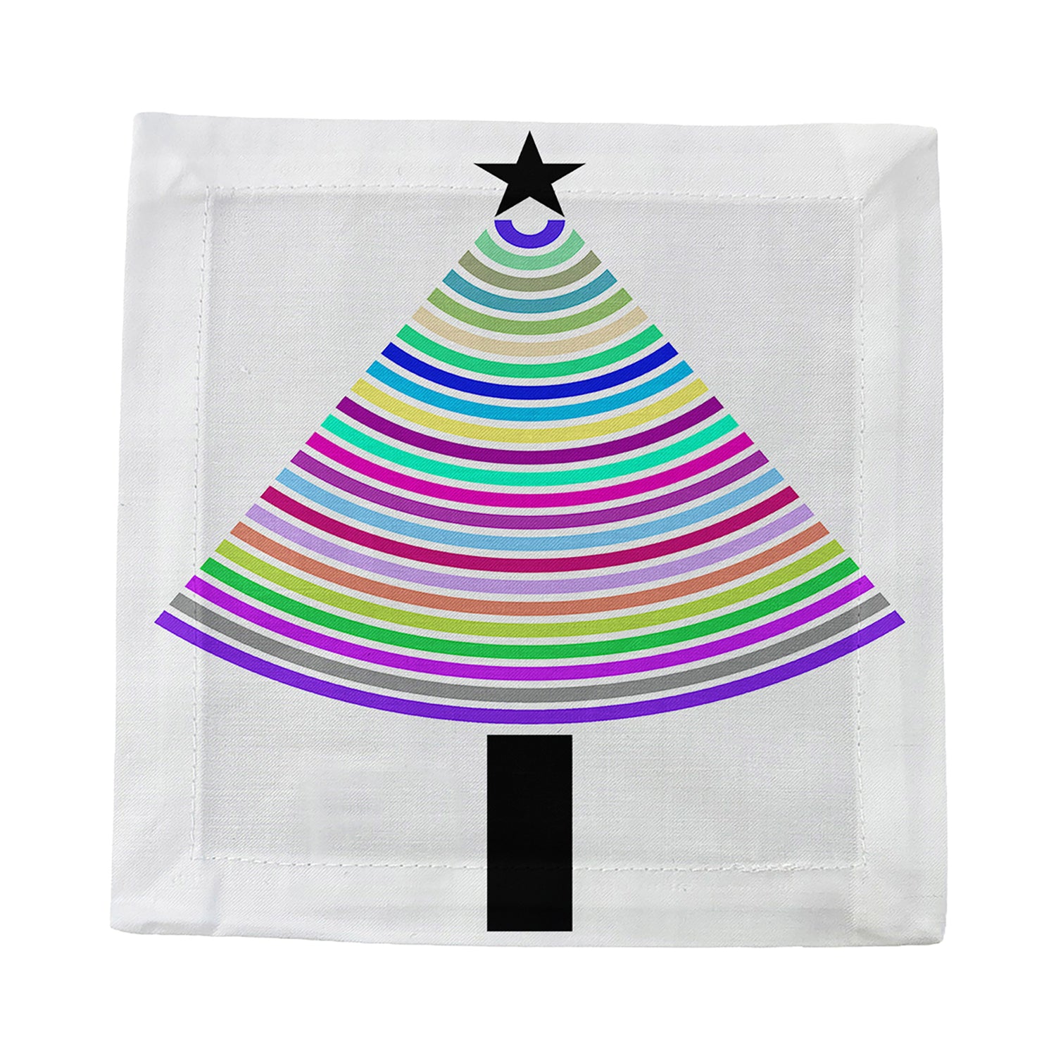 Christmas Tree Brights Cotton Sateen Cocktail Napkins