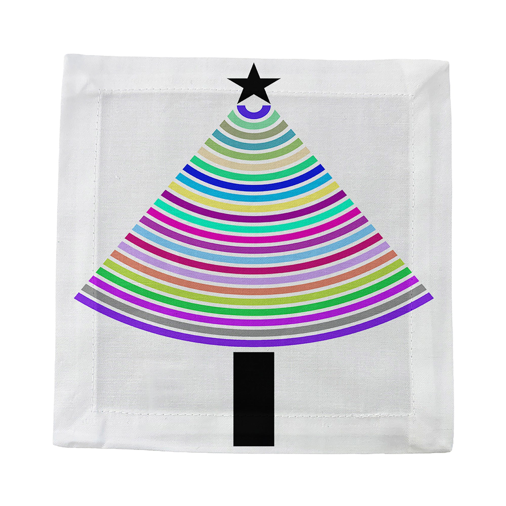 Christmas Tree Brights Cotton Sateen Cocktail Napkins