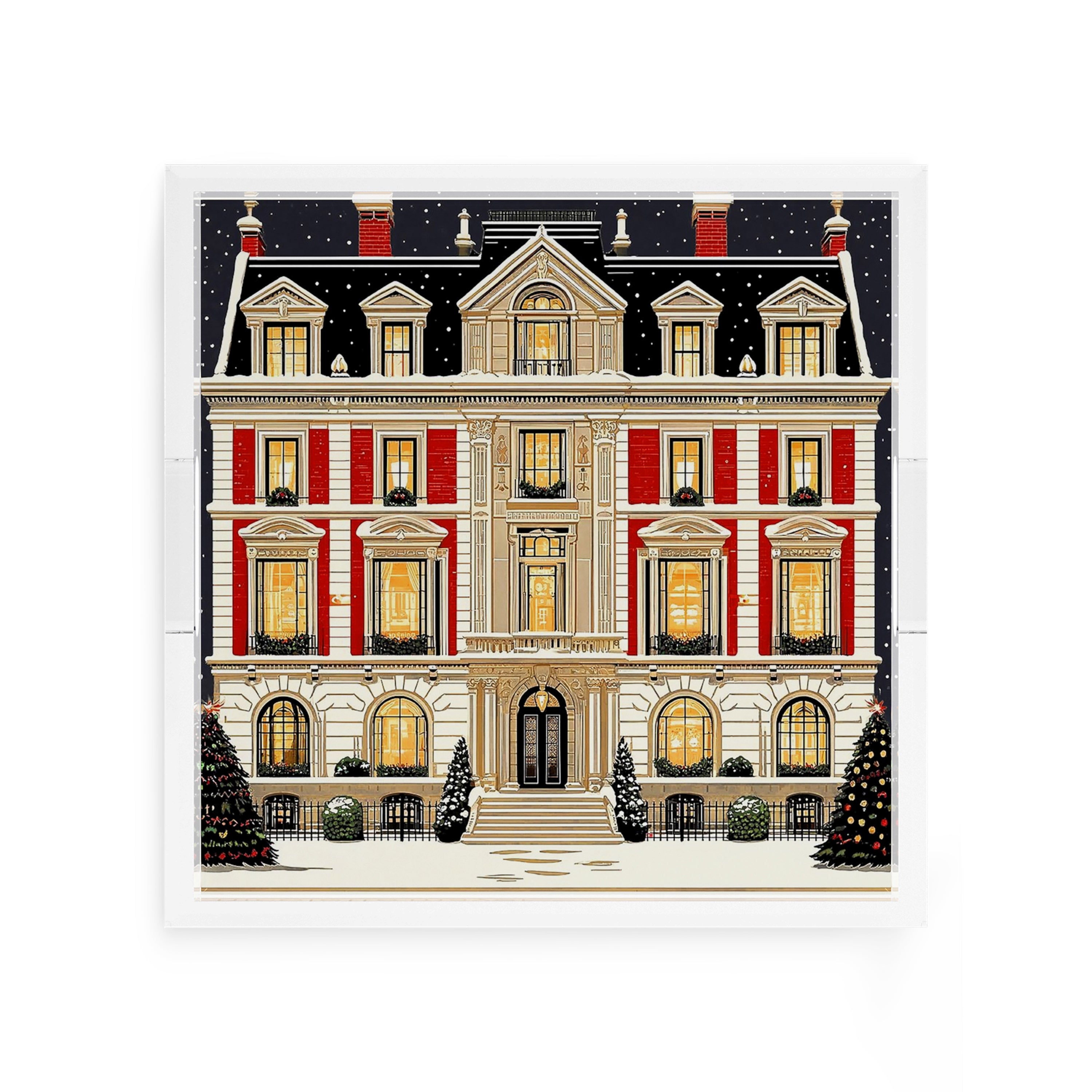 Christmas On Fifth Avenue 12X12 Acrylic Tray - nicolettemayer.com