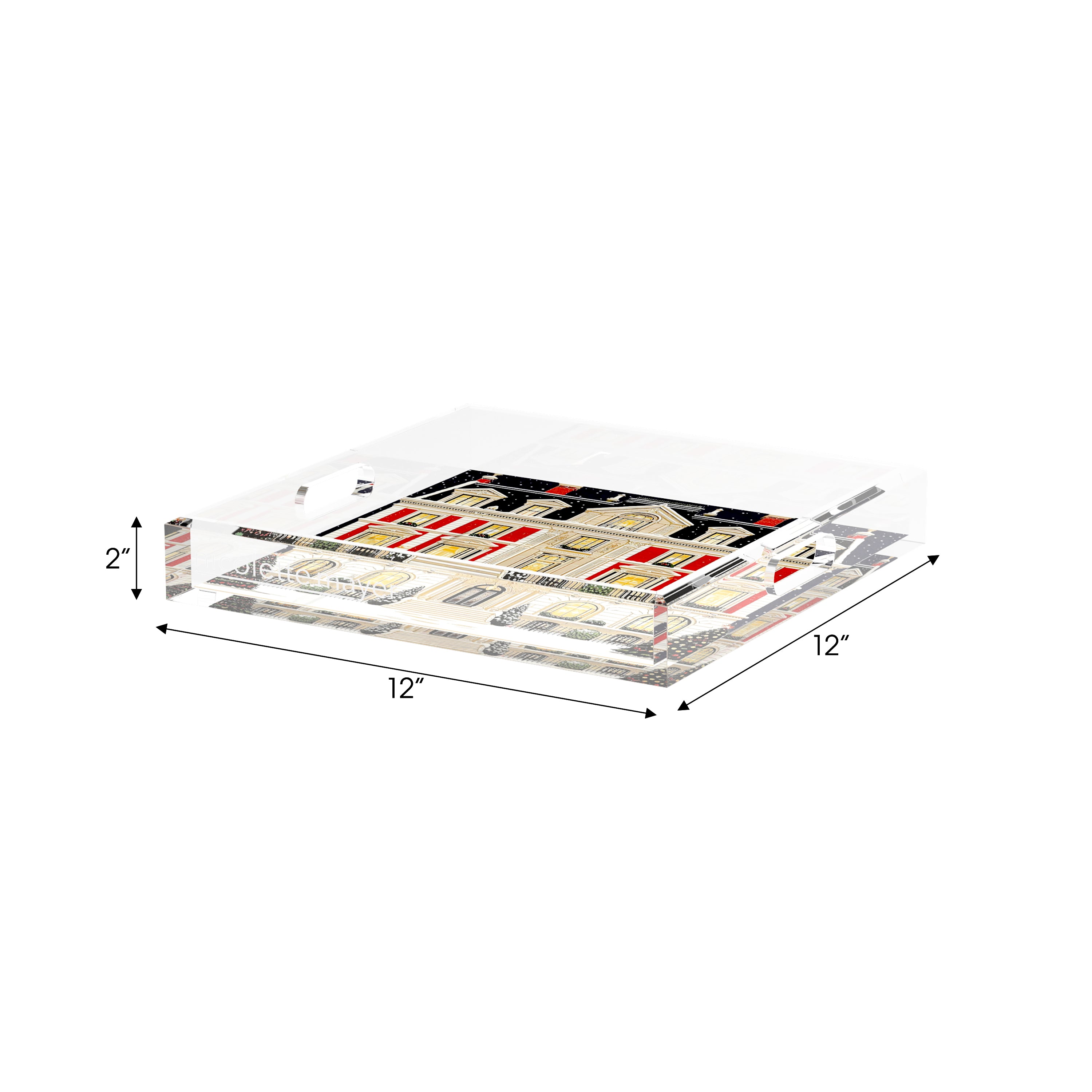 Christmas On Fifth Avenue 12X12 Acrylic Tray - nicolettemayer.com