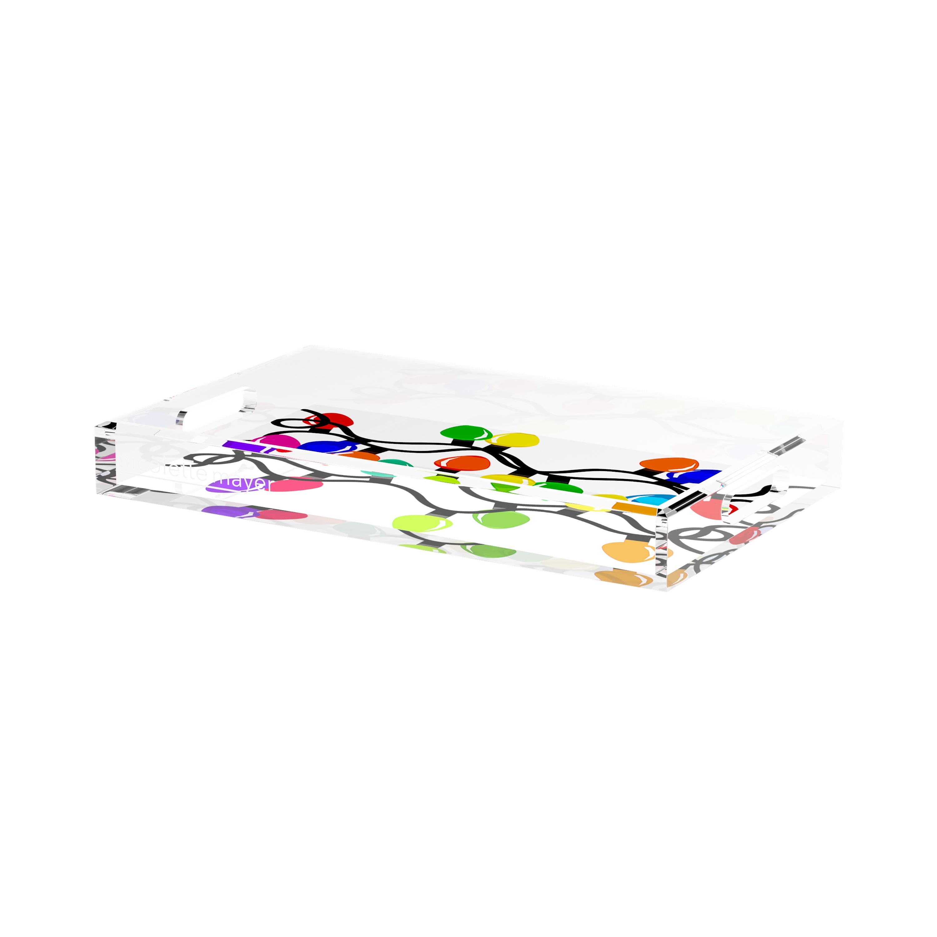 Xmas Tangle Primaries 15X15 Acrylic Tray - nicolettemayer.com