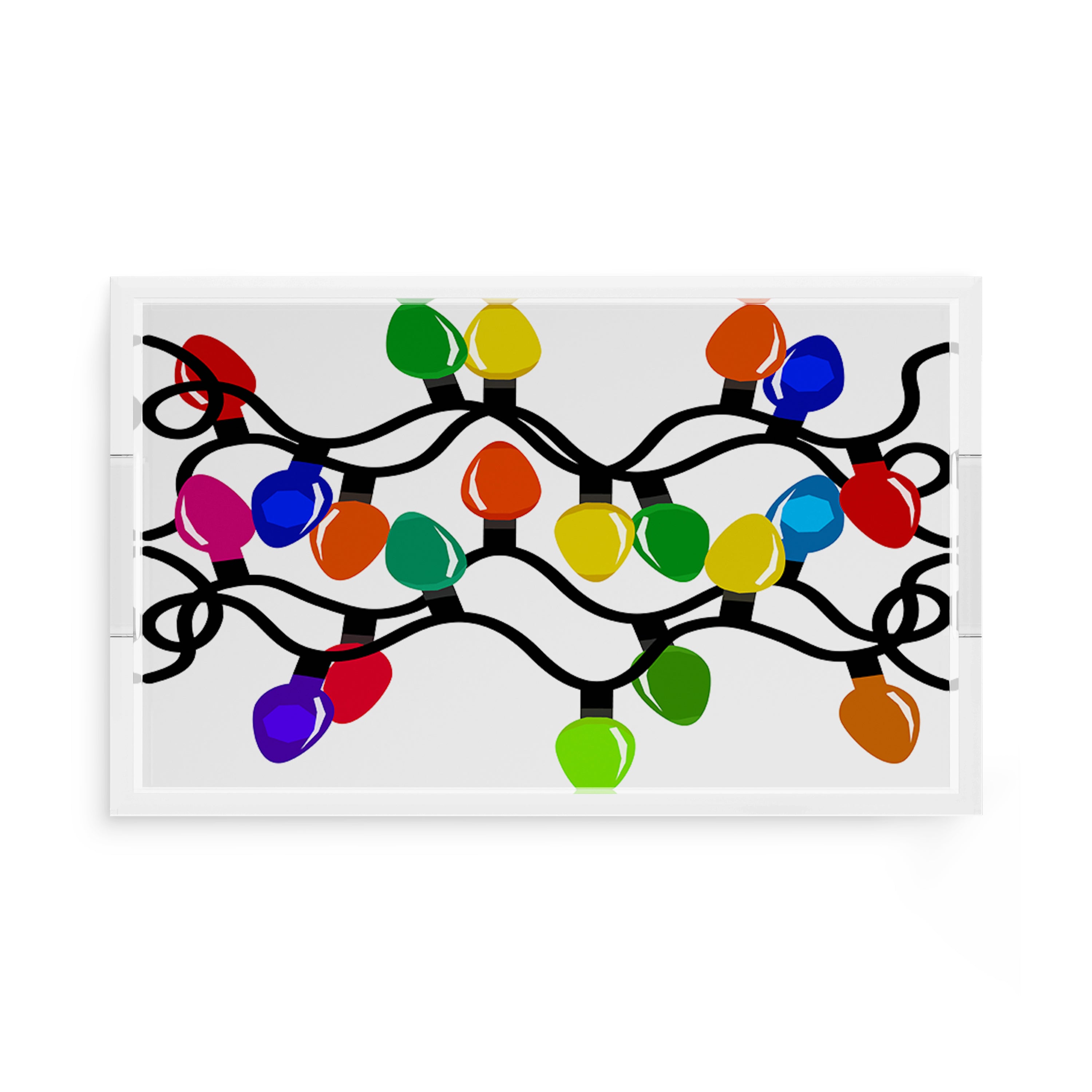 Xmas Tangle Primaries 17X10.5 Acrylic Tray - nicolettemayer.com