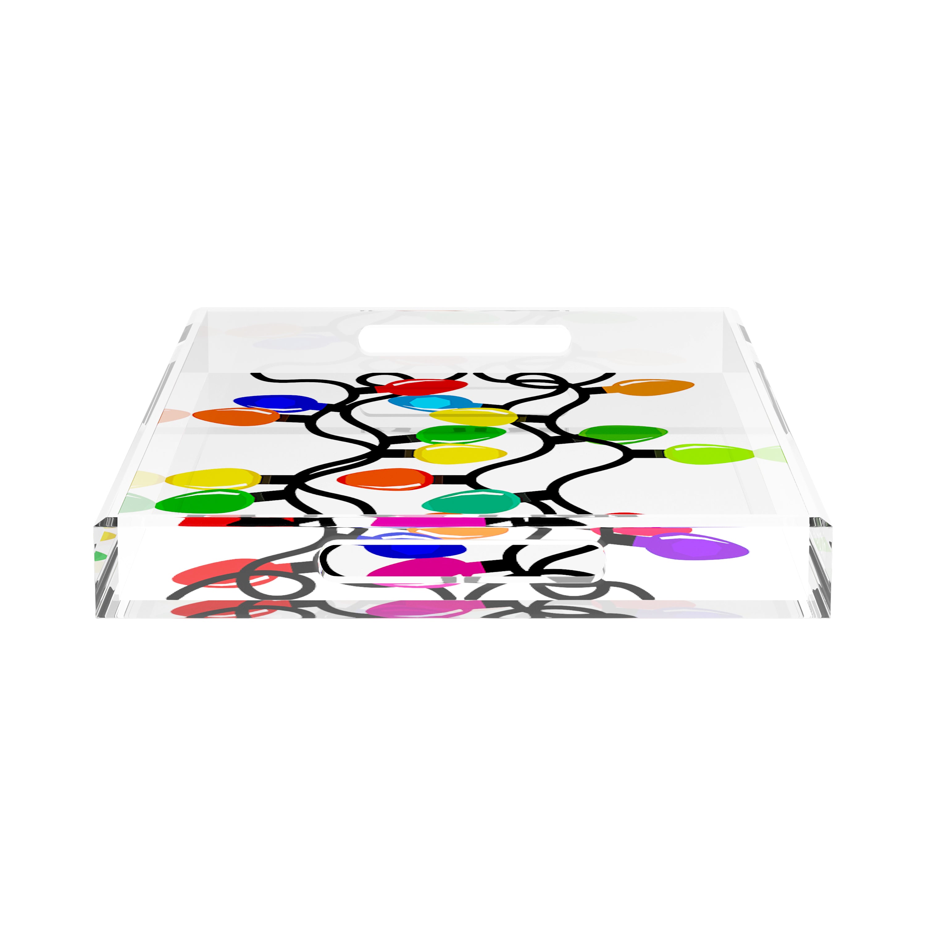 Xmas Tangle Primaries 18X18 Acrylic Tray - nicolettemayer.com