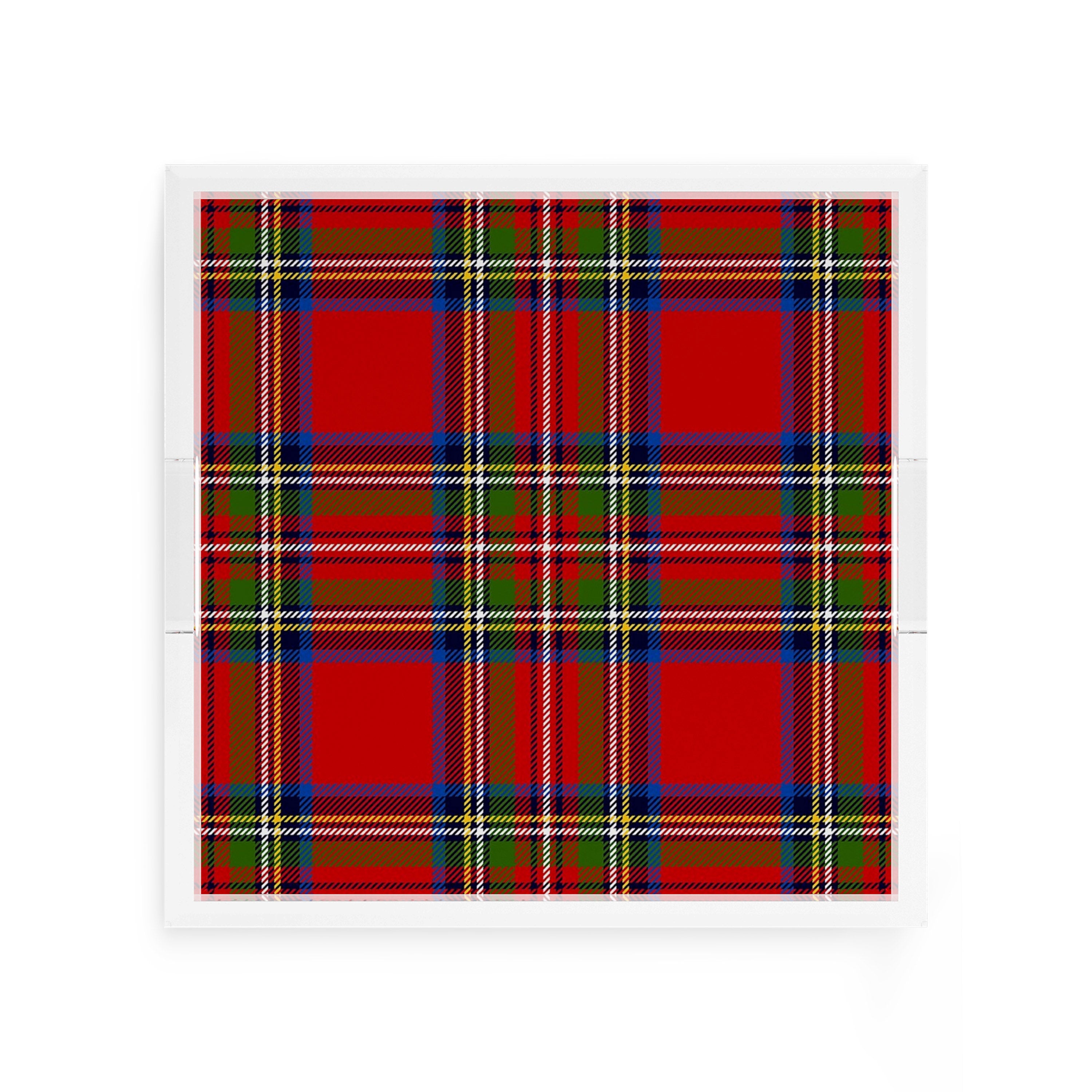 Christmas Tartan Red 12X12 Acrylic Tray - nicolettemayer.com