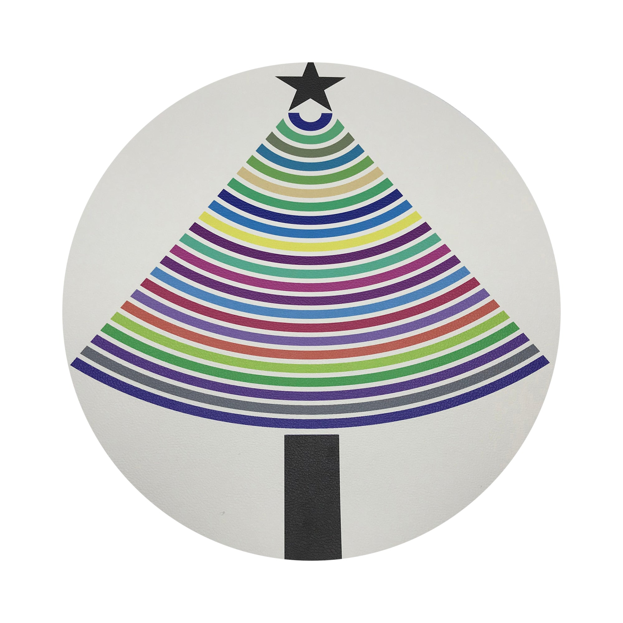 CHRISTMAS TREE BRIGHTS 16 ROUND PEBBLE PLACEMAT, SET OF 4 - nicolettemayer.com