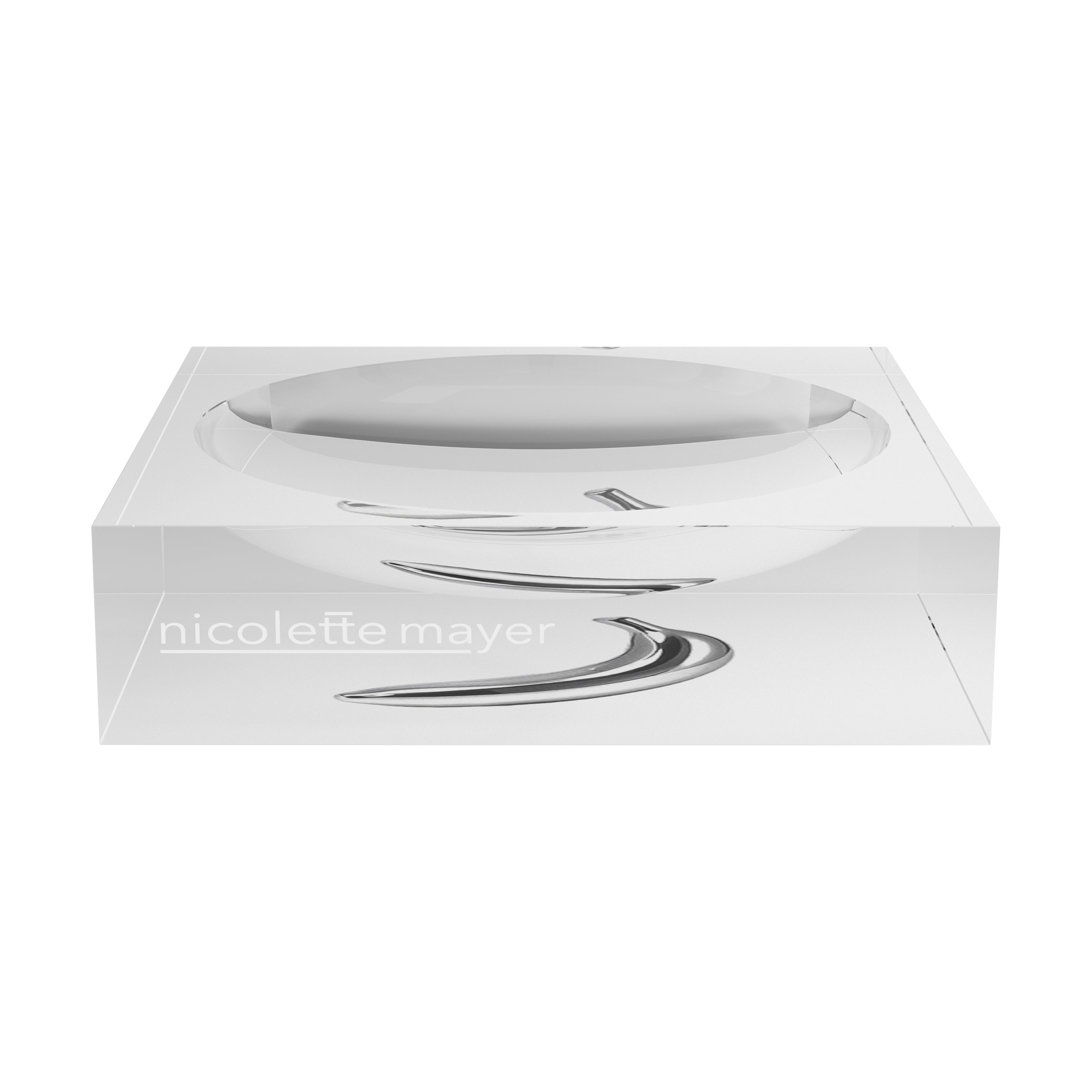 Chrome Banana White Acrylic Candy Catchall Dish