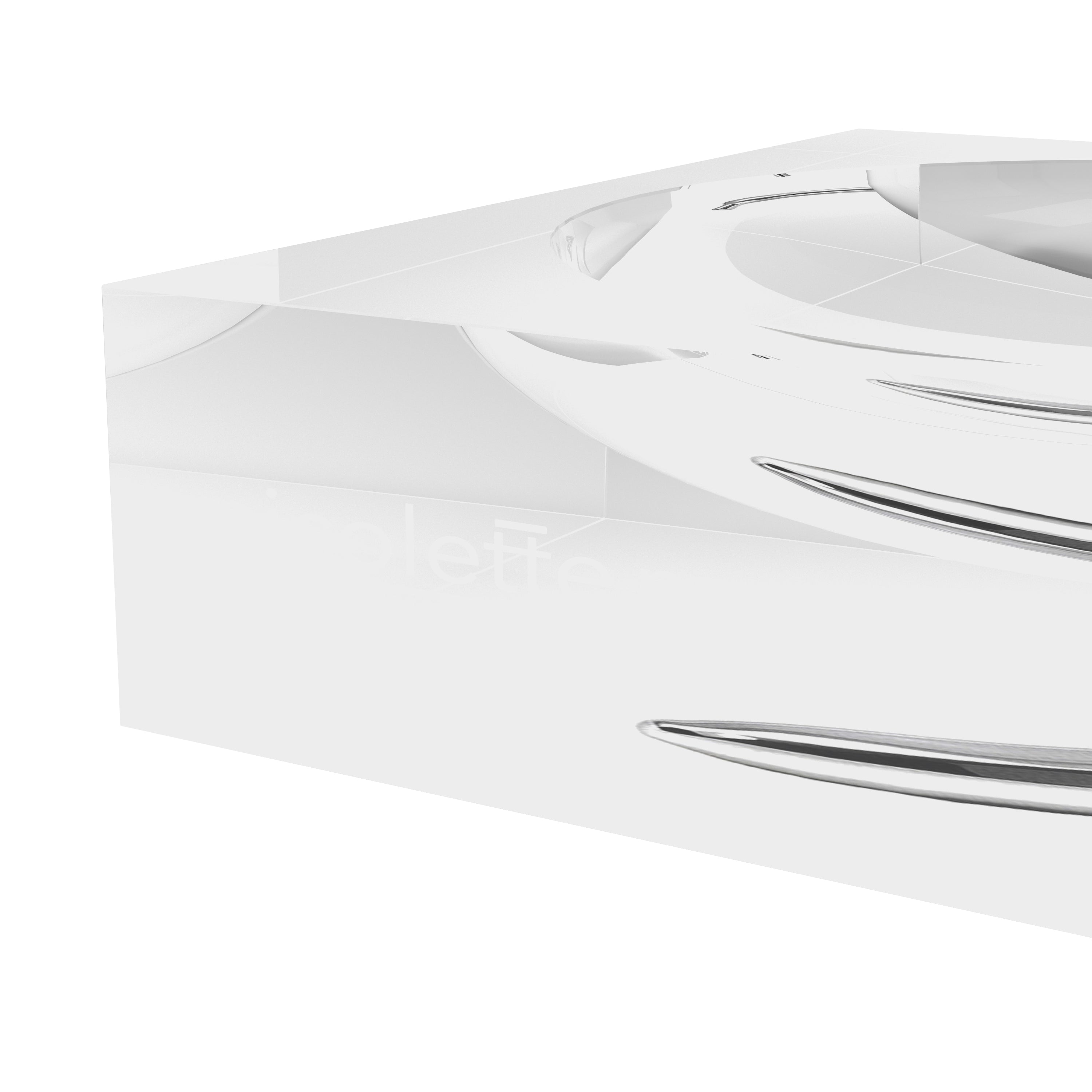 Chrome Banana White Acrylic Candy Catchall Dish