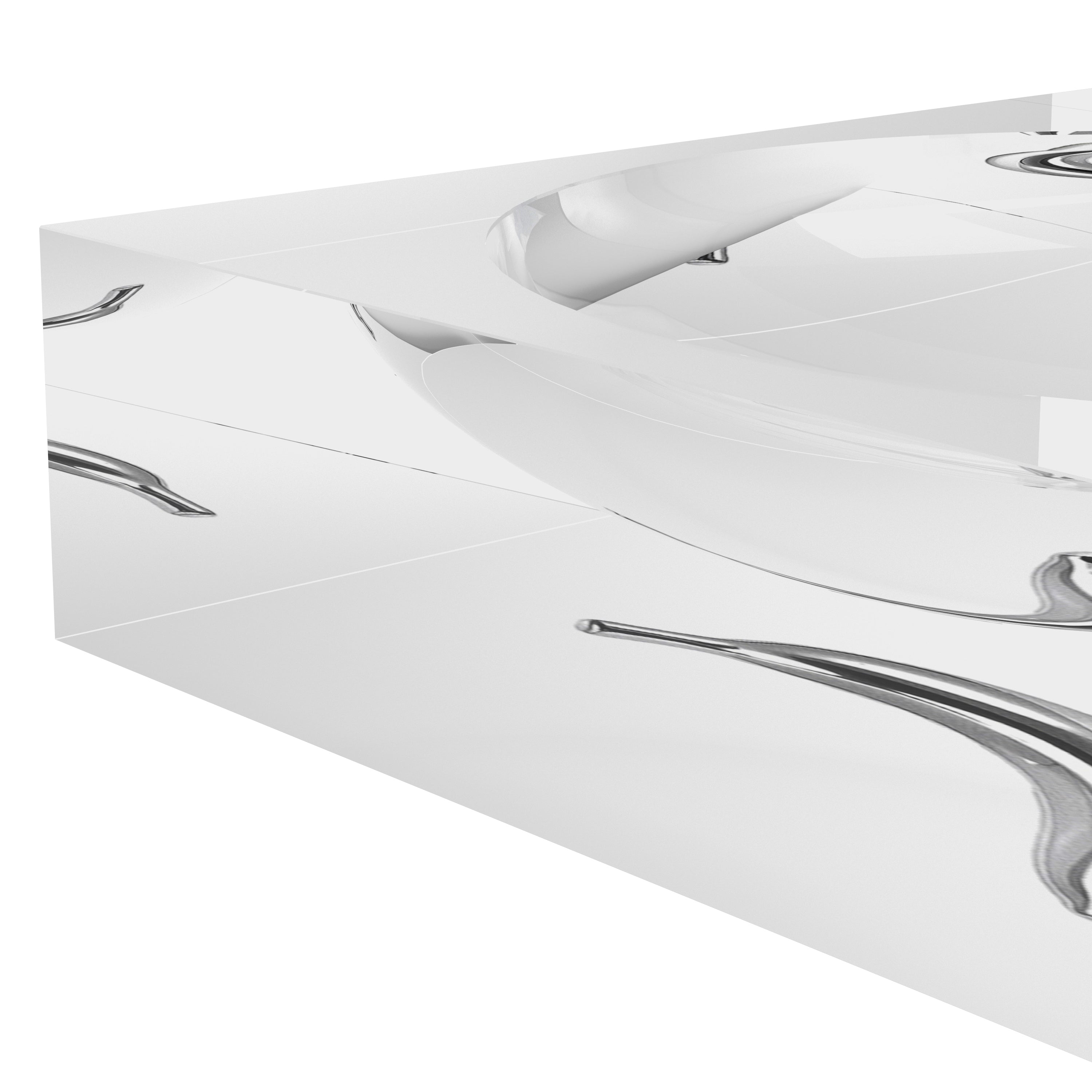 Chrome Banana White Acrylic Candy Catchall Dish