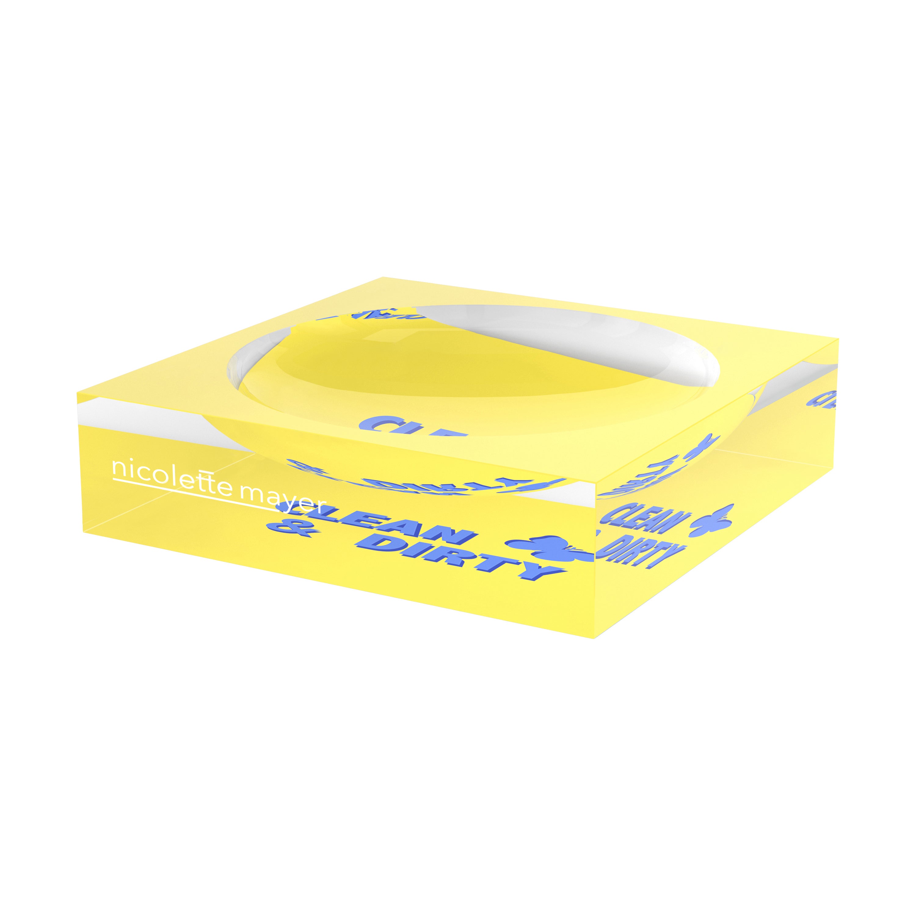 Canasta Clean And Dirty Blue Butter Candy Catchall Dish