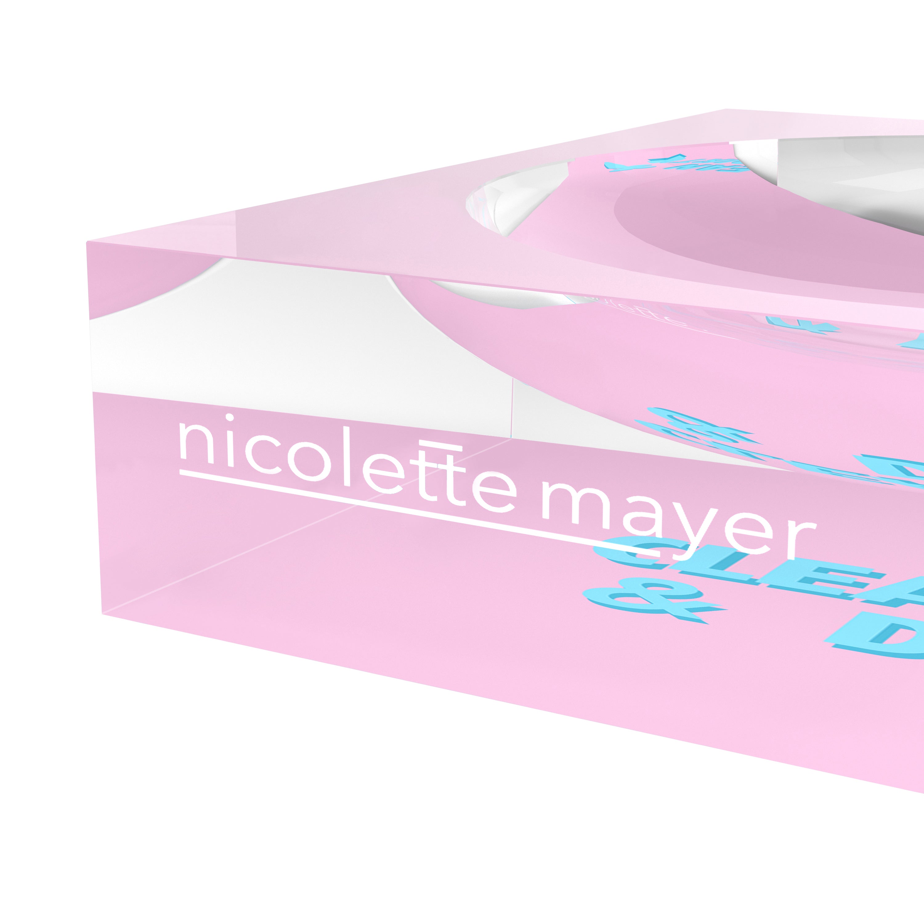 Canasta Clean And Dirty Pale Pink Blue Candy Catchall Dish