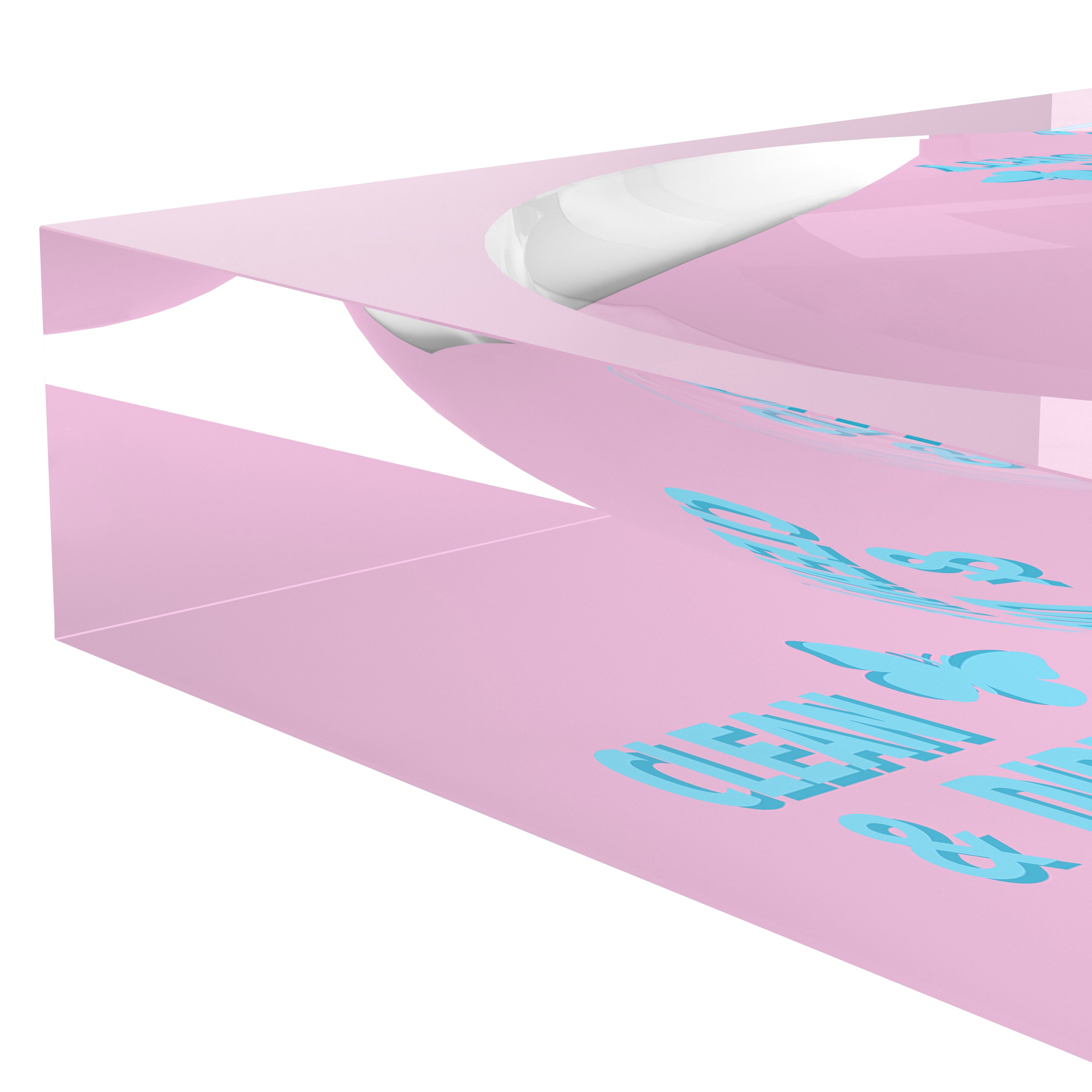Canasta Clean And Dirty Pale Pink Blue Candy Catchall Dish