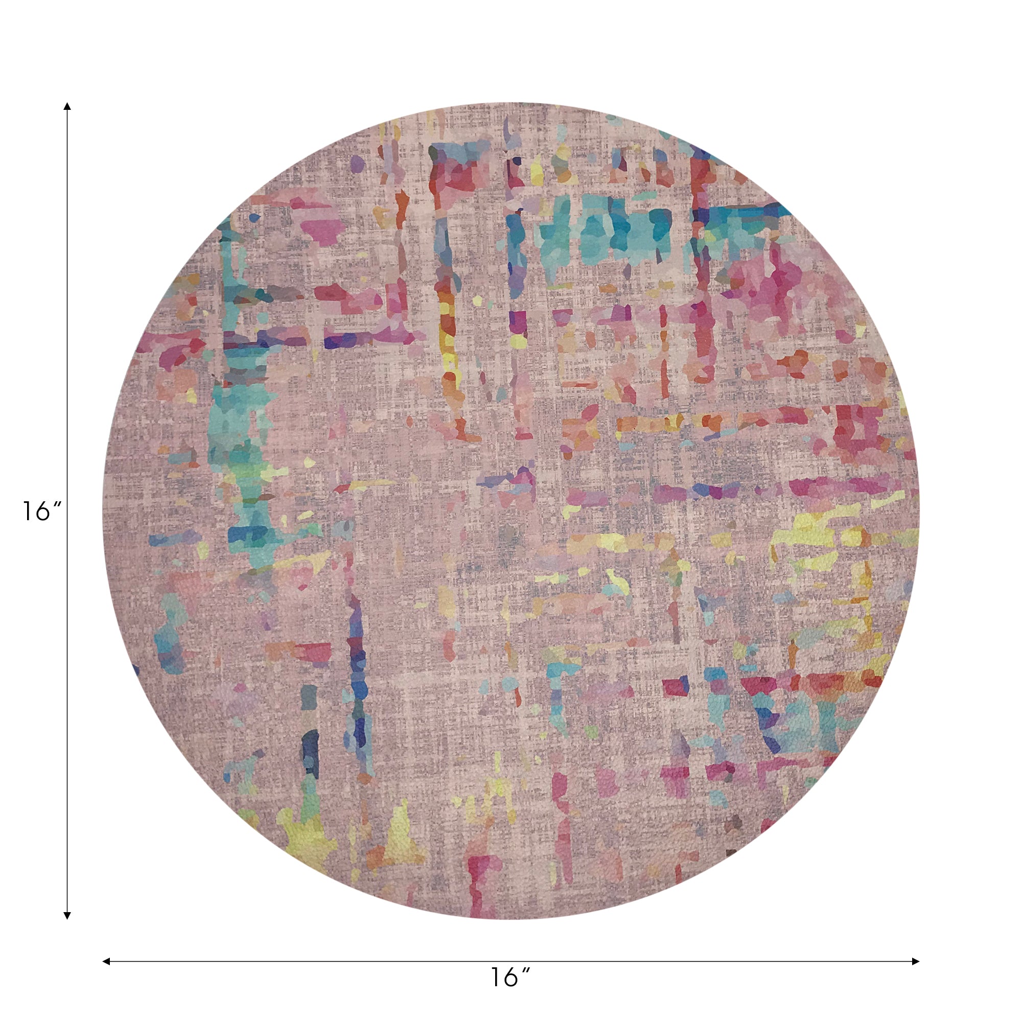 Coco Pink 16" Round Pebble Placemats, Set of 4 - nicolettemayer.com