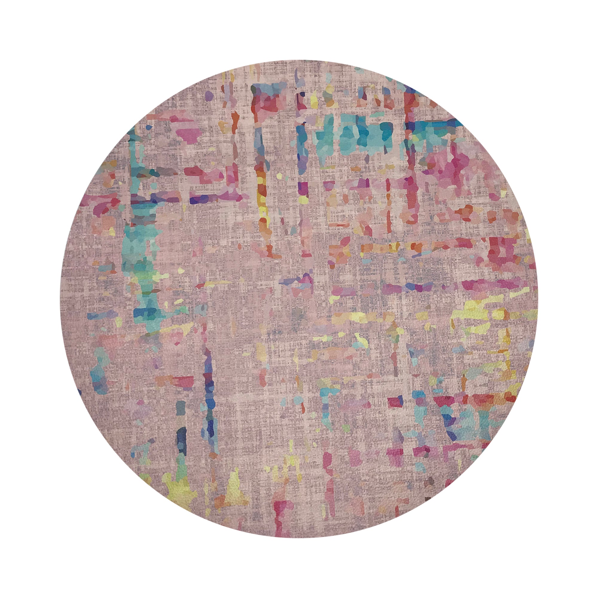 Coco Pink 16" Round Pebble Placemats, Set of 4 - nicolettemayer.com