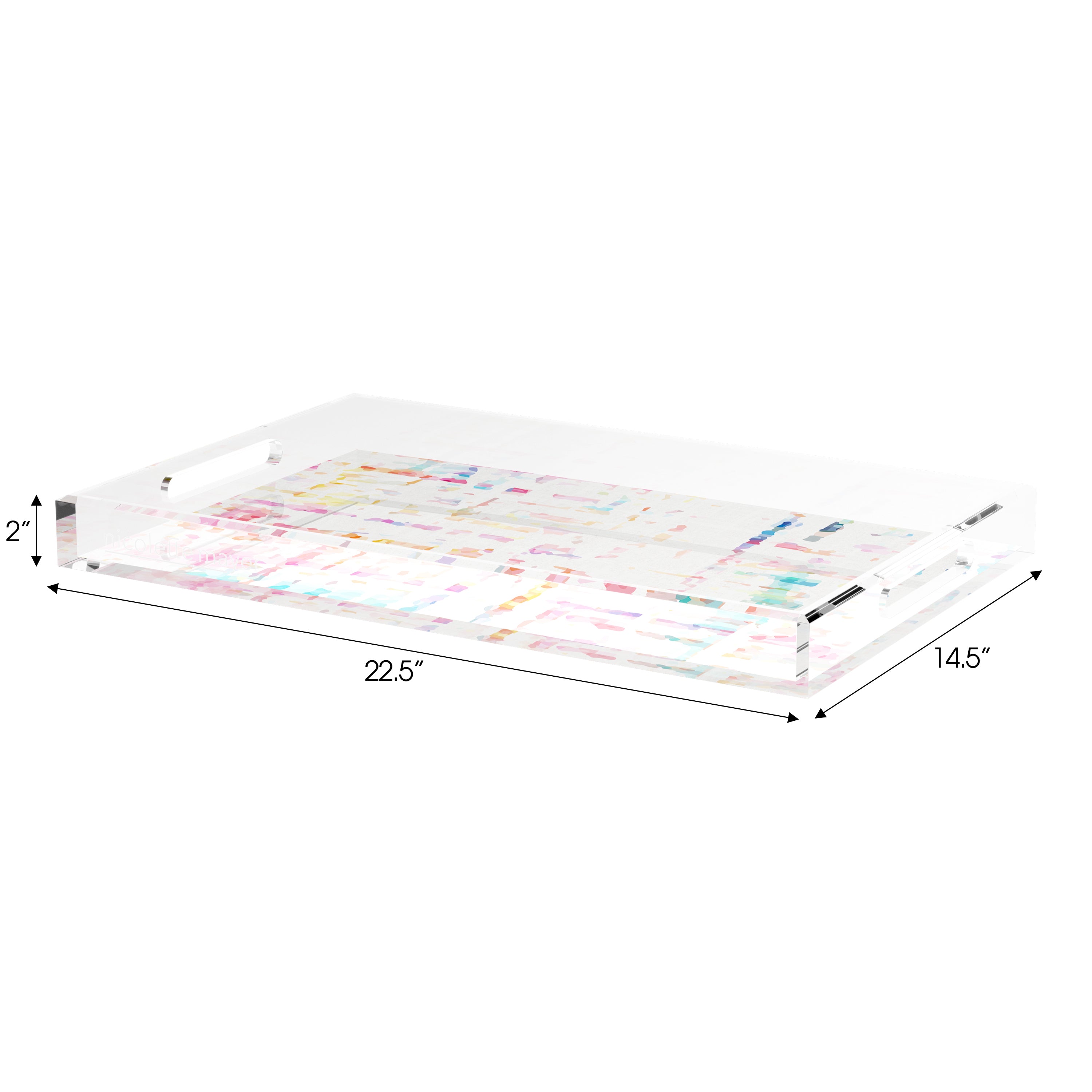 Coco Cream 22.5X14.5 Acrylic Tray - nicolettemayer.com