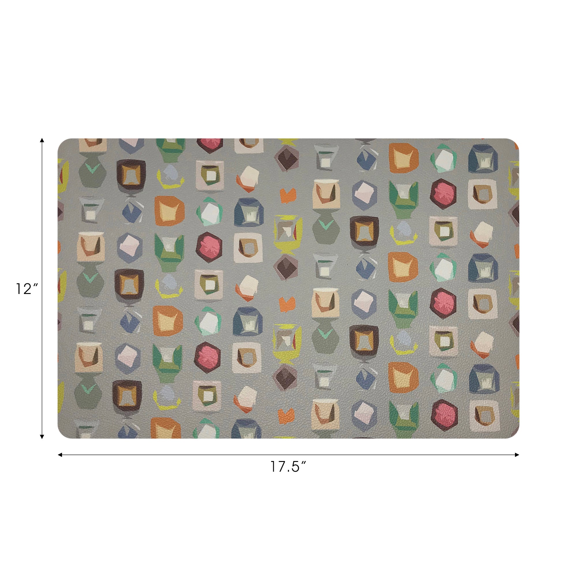 Sets de table rectangulaires en galets Color Pop 17,5 x 12 po