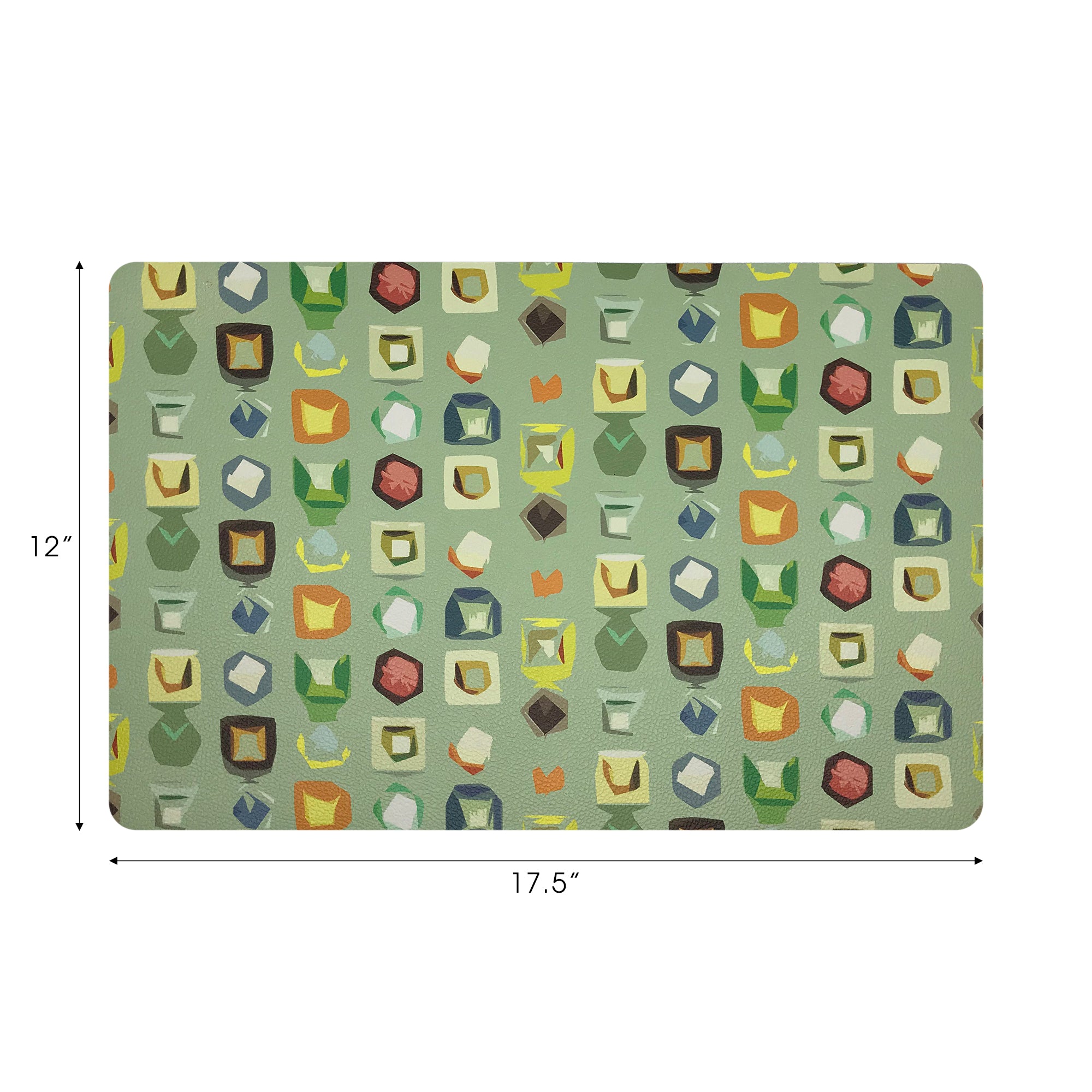 Sets de table rectangulaires en galets Color Pop 17,5 x 12 po