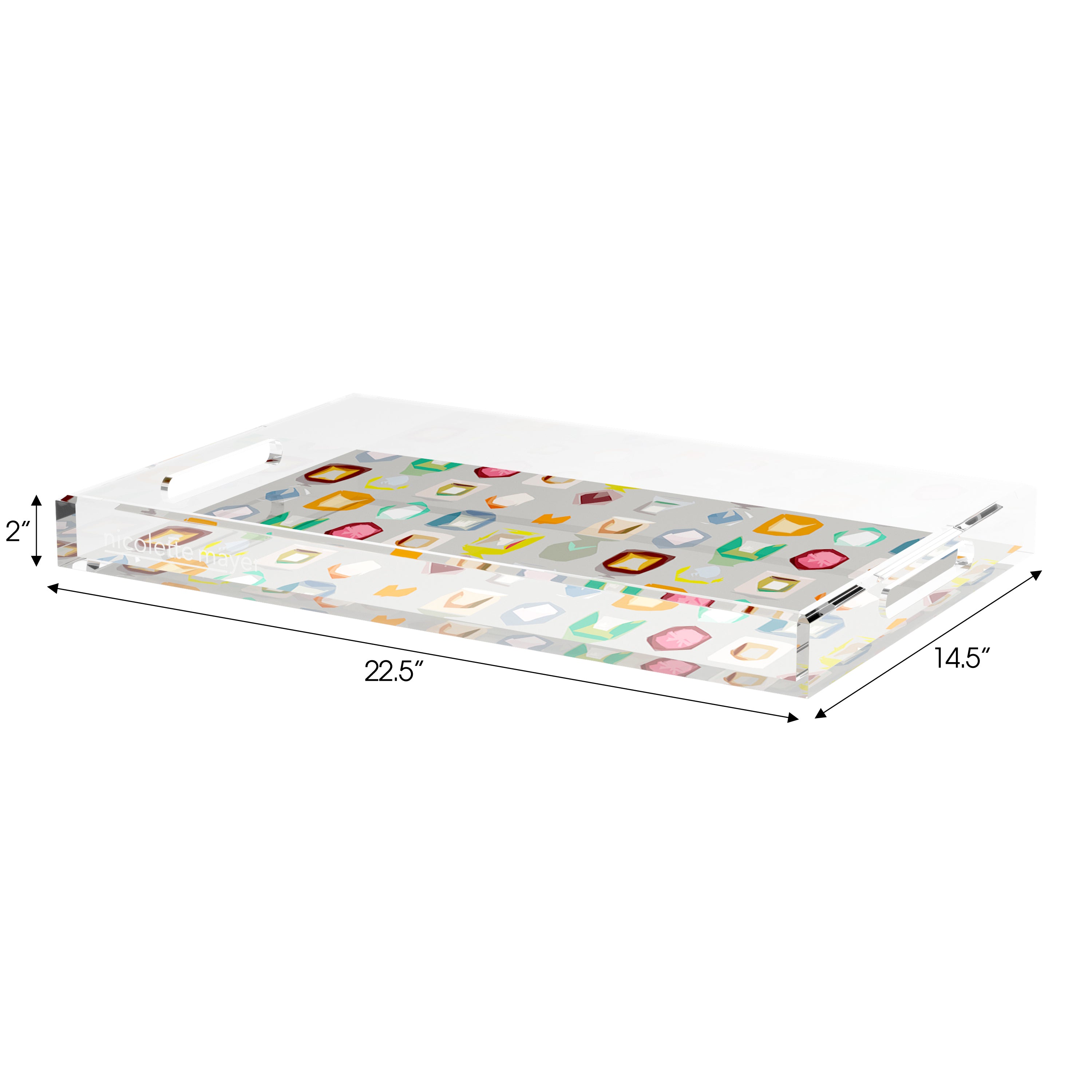 Colorpop Andre 22.5X14.5 Acrylic Tray - nicolettemayer.com
