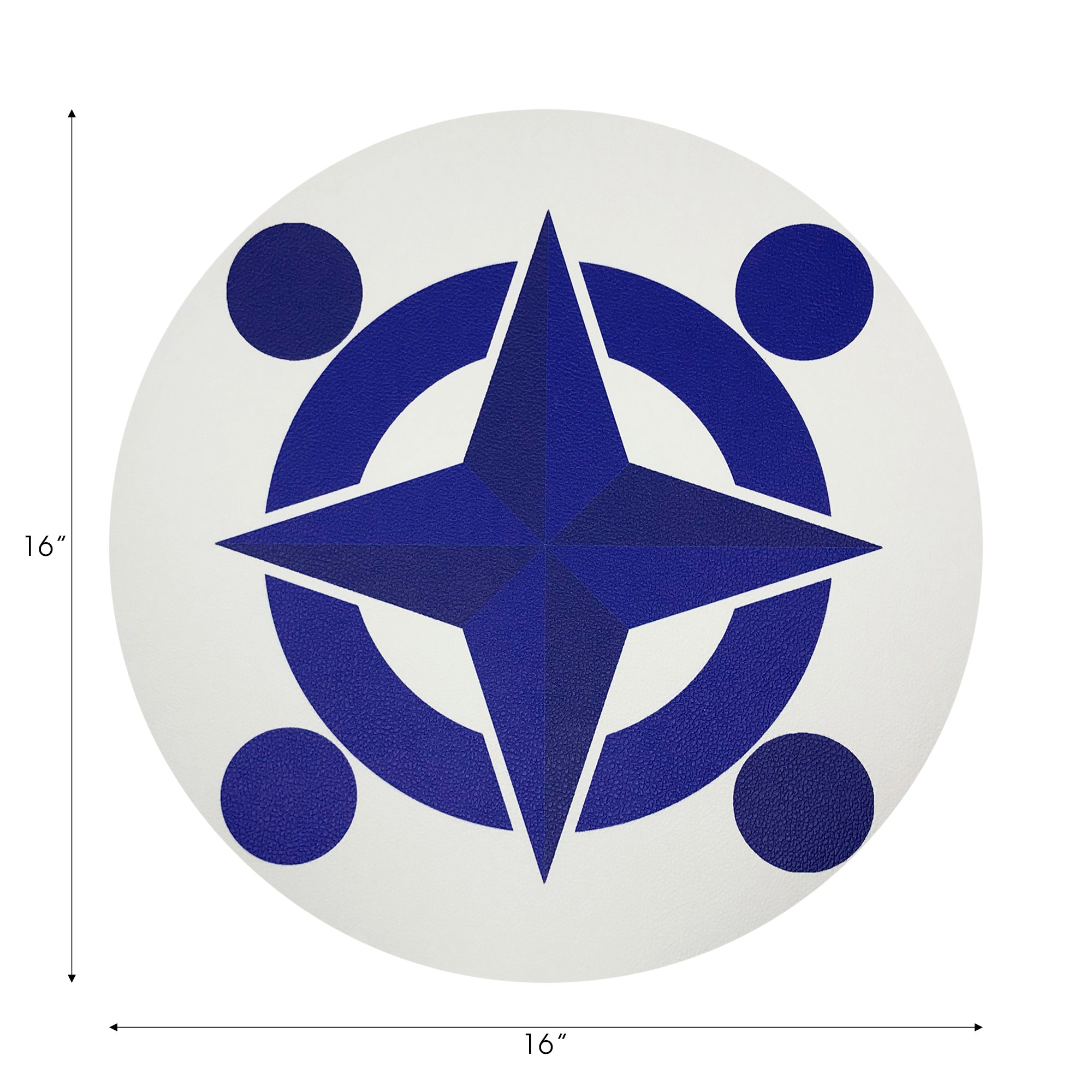 Constellations Compass Vegan Leather Round Pebble Placemat - nicolettemayer.com