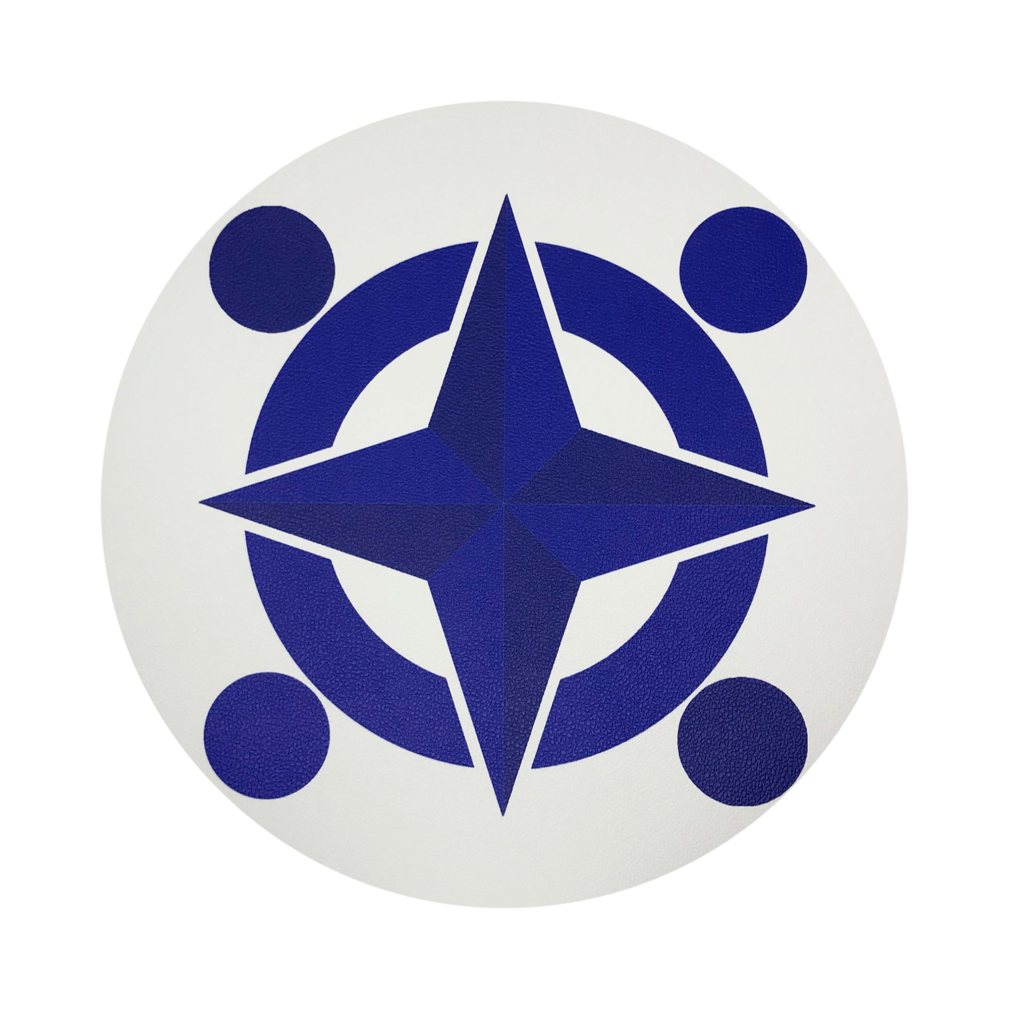 Constellations Compass Vegan Leather Round Pebble Placemat - nicolettemayer.com