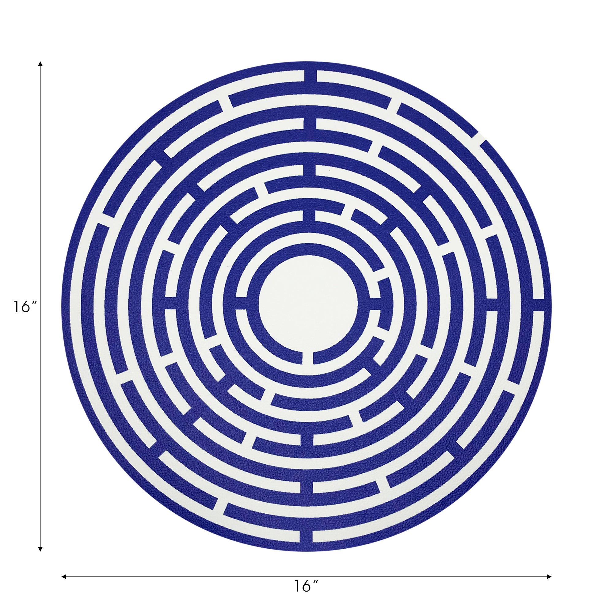 Constellations Maze Vegan Leather Round Pebble Placemat - nicolettemayer.com