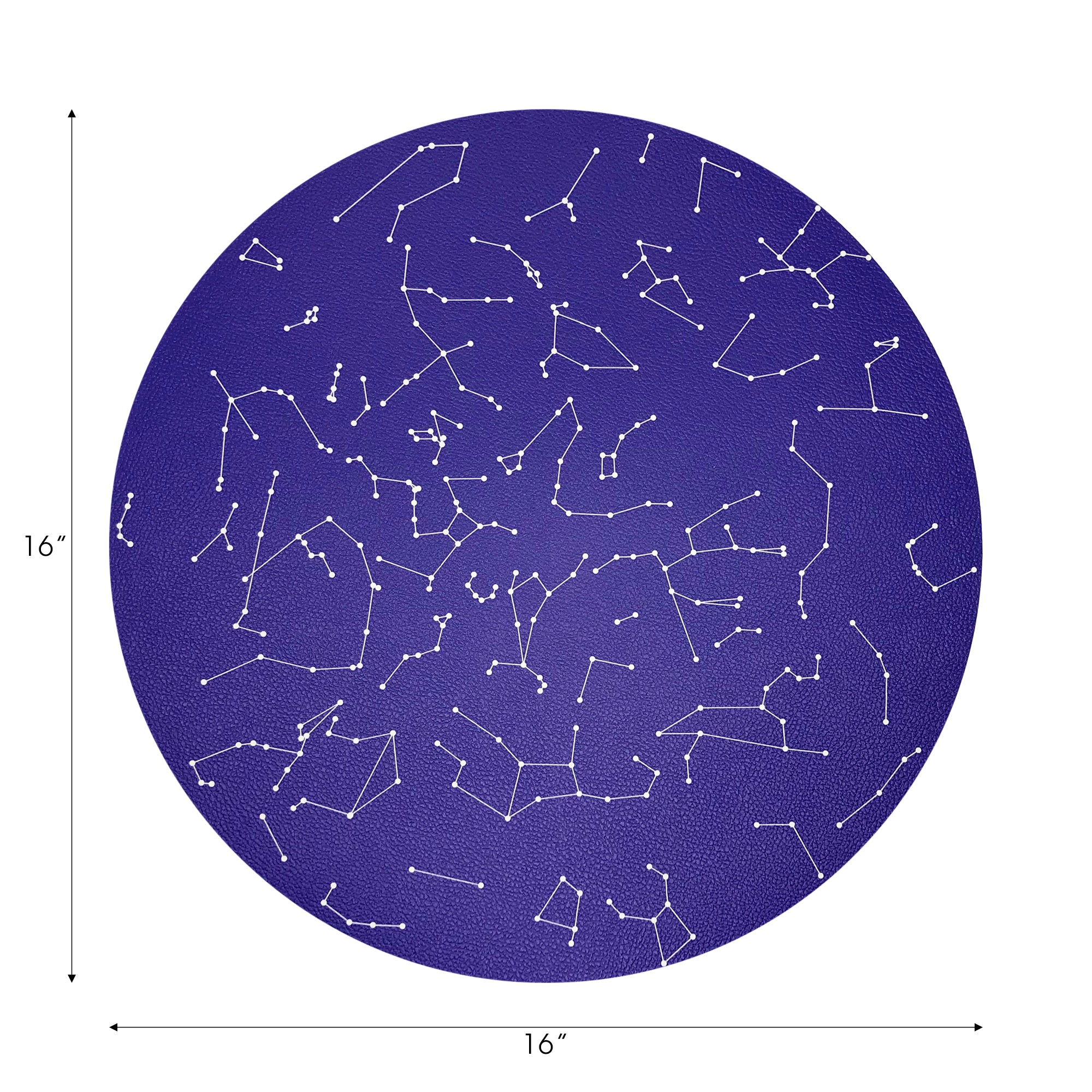 Set de table rond Constellations Stars 16 galets, lot de 4